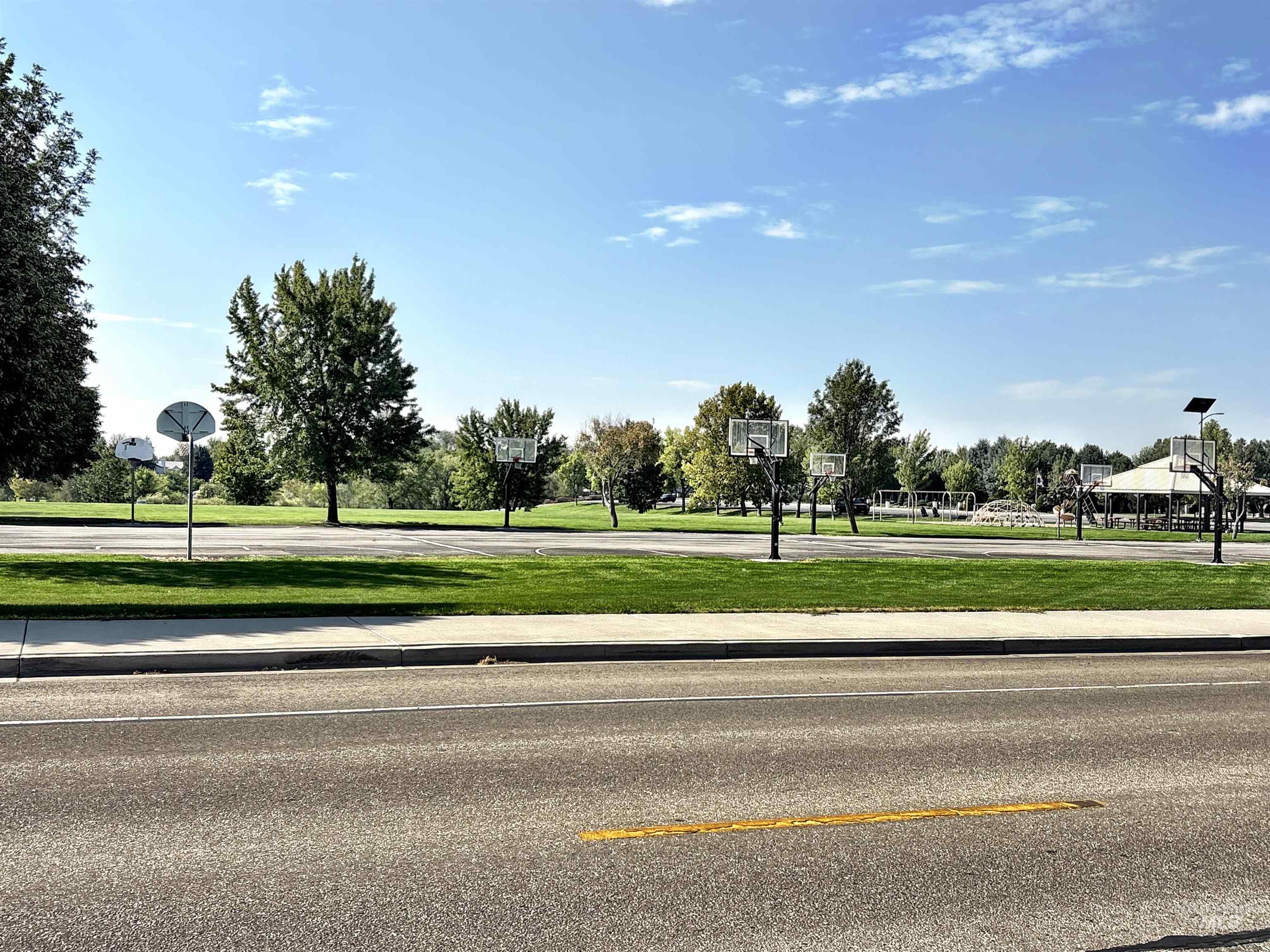 View of legacy park across the street