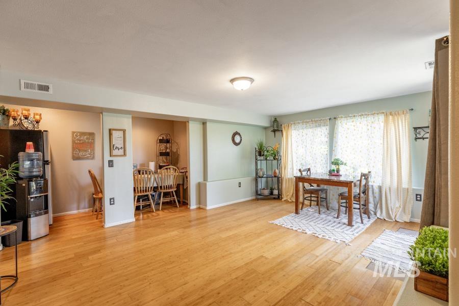 Dining space featuring light wood-style flooring