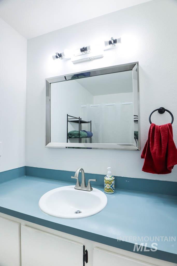 Bathroom featuring vanity