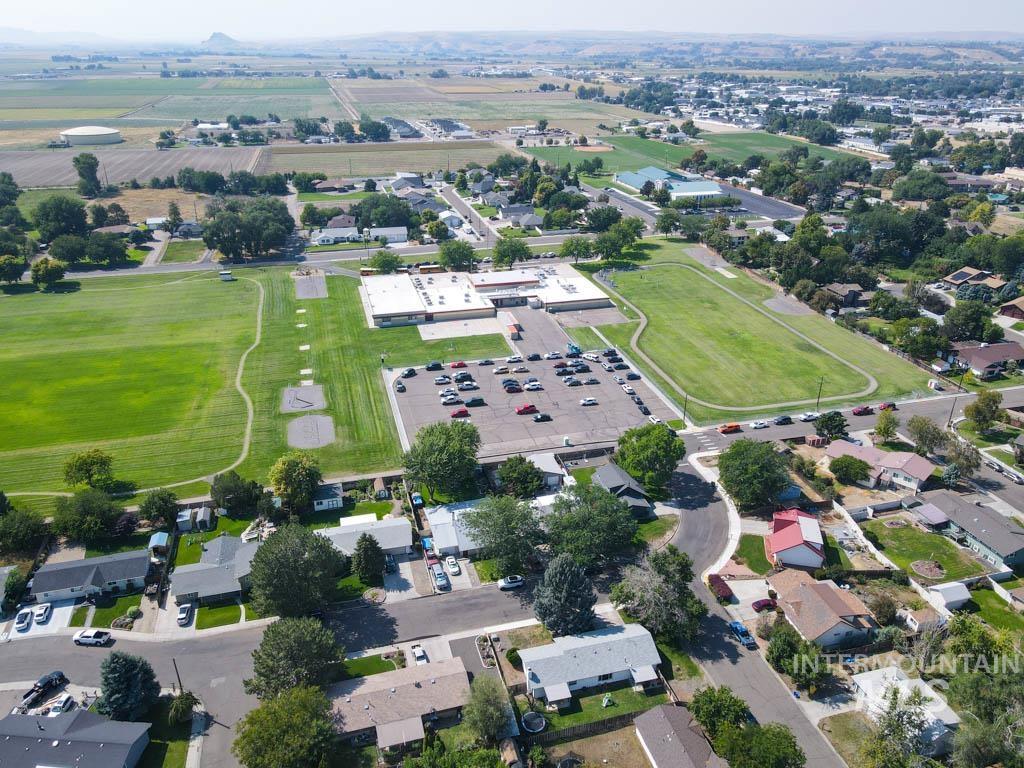 Aerial view of property and surrounding area