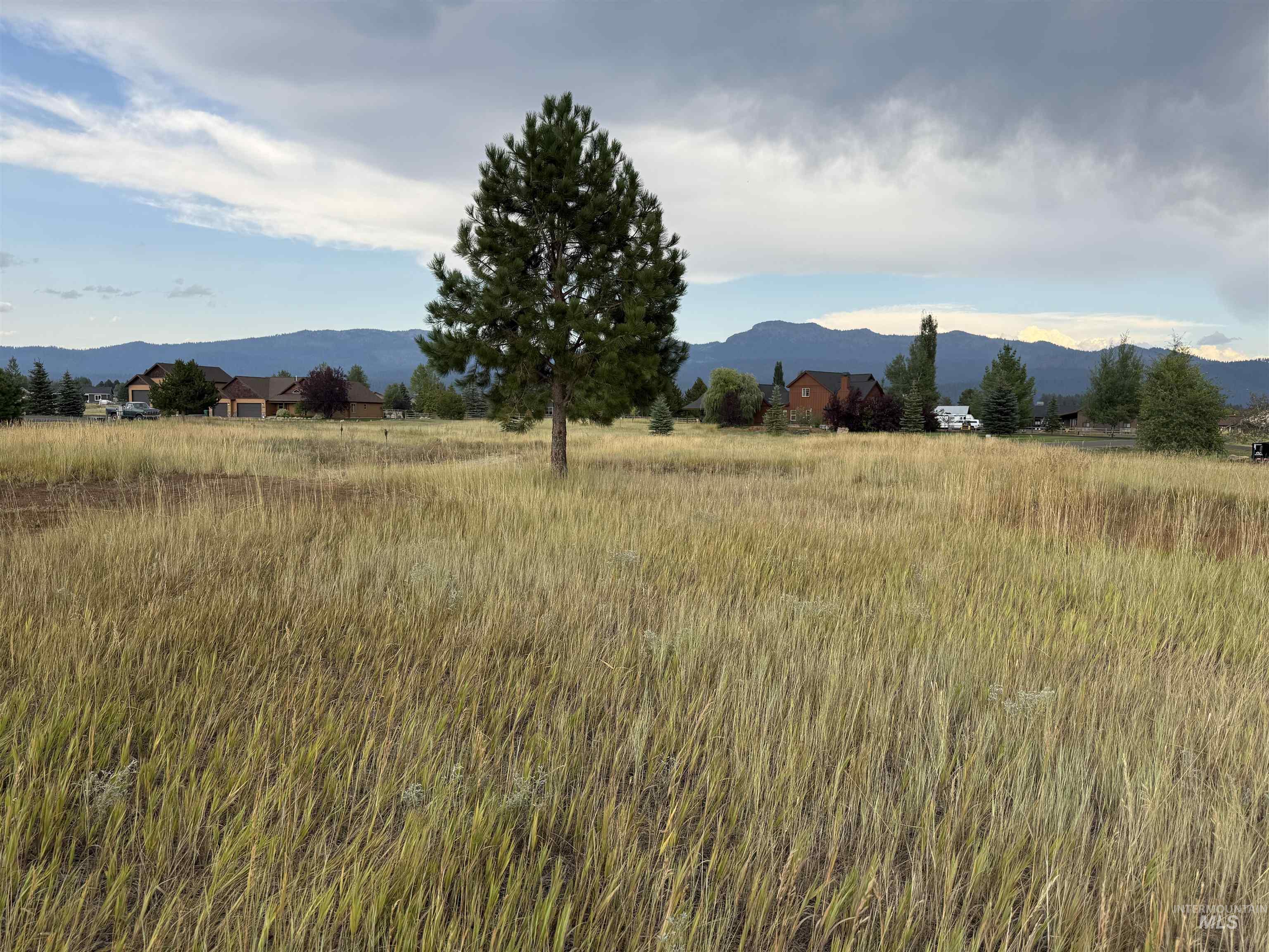 Mountain view with rural landscape