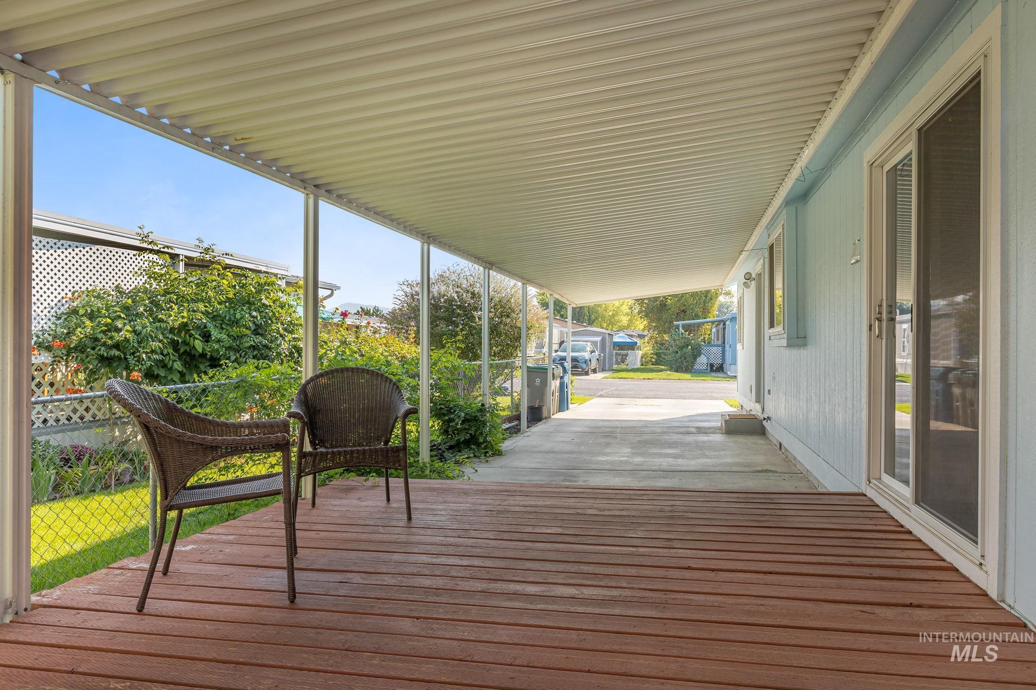 View of wooden terrace