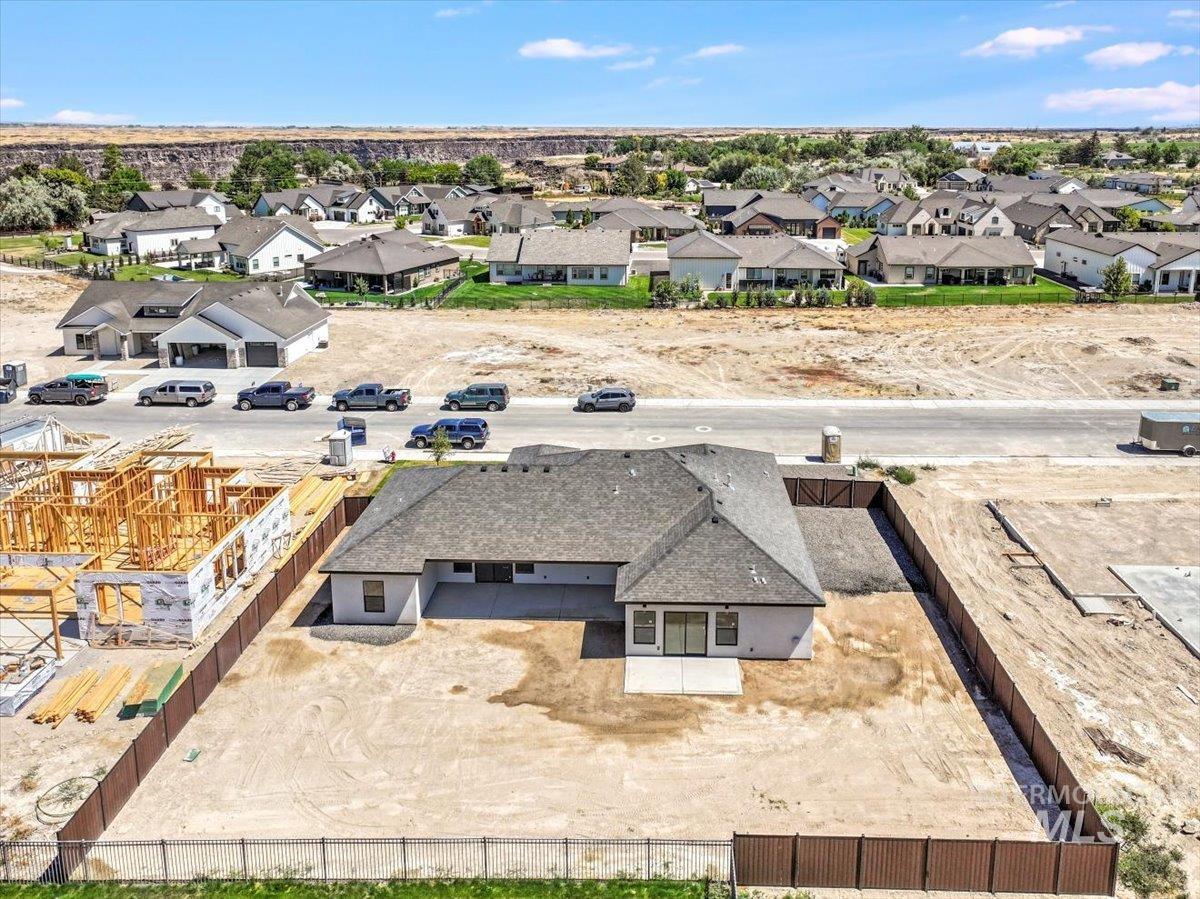 View from above of property