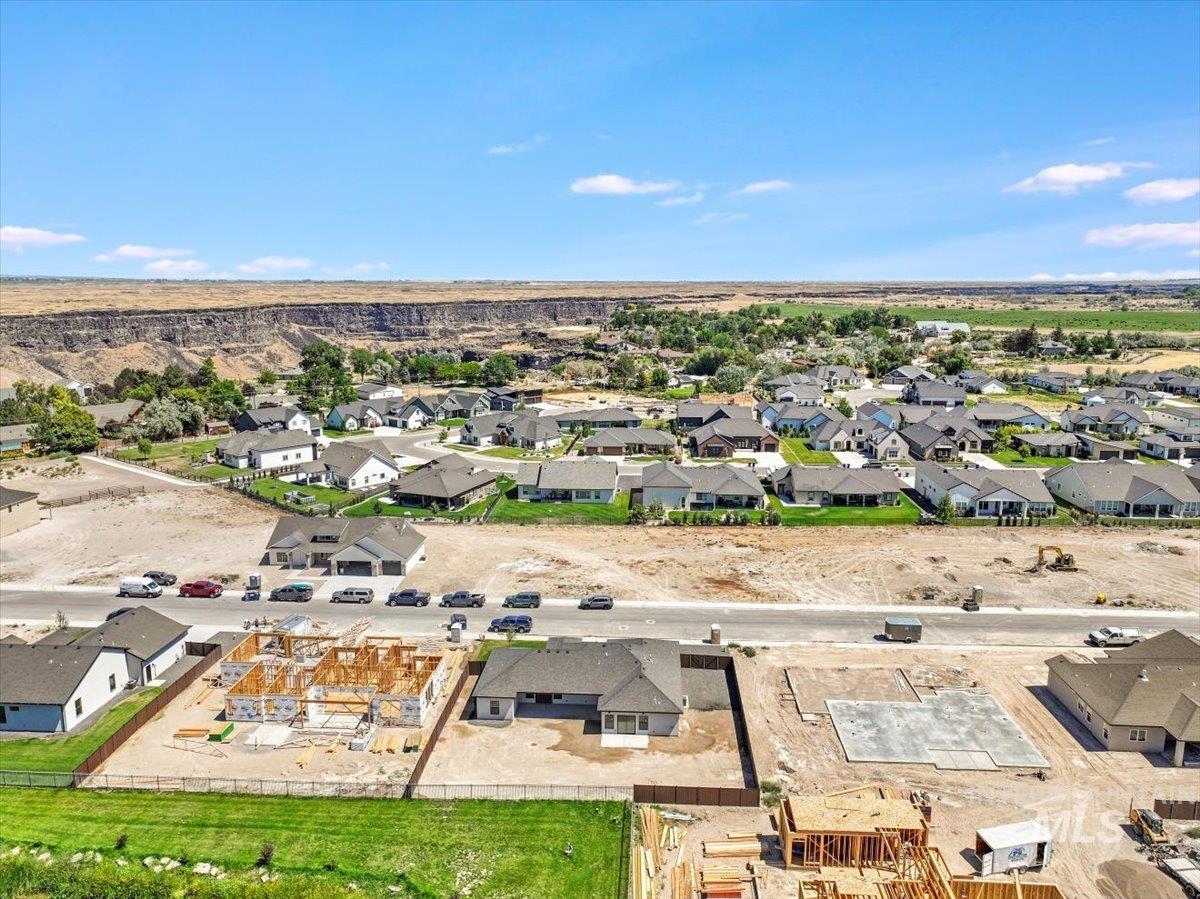 Aerial view of residential area
