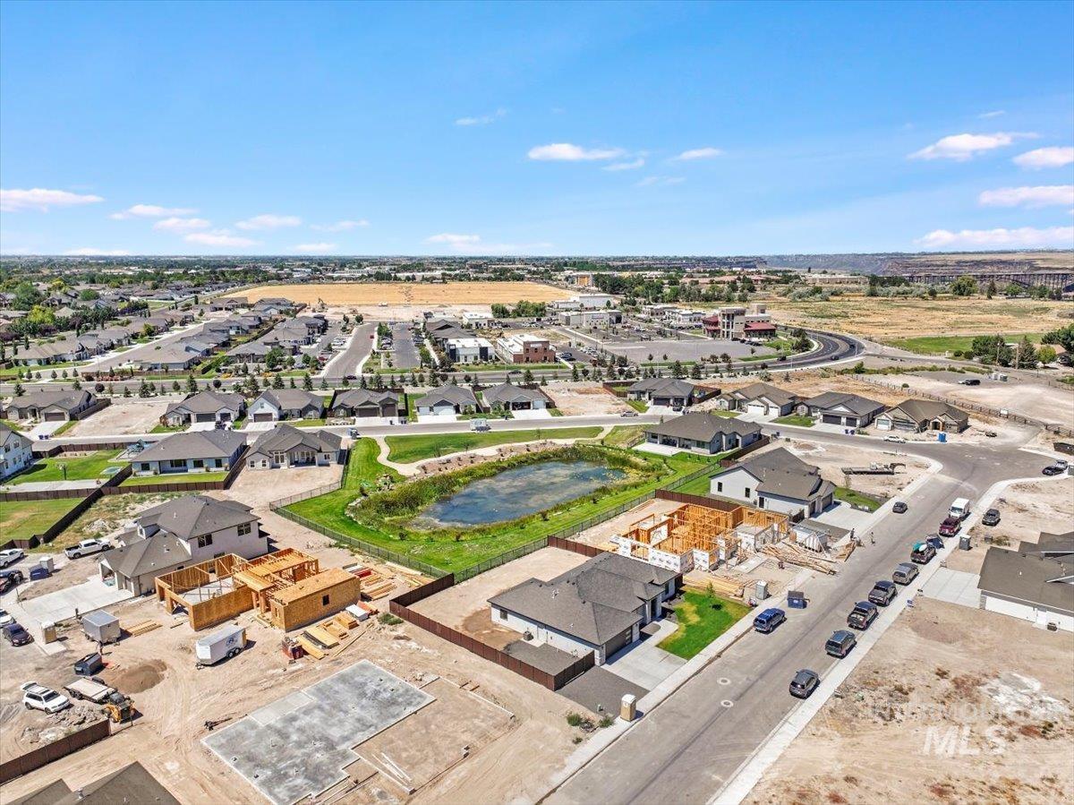 Aerial view of residential area