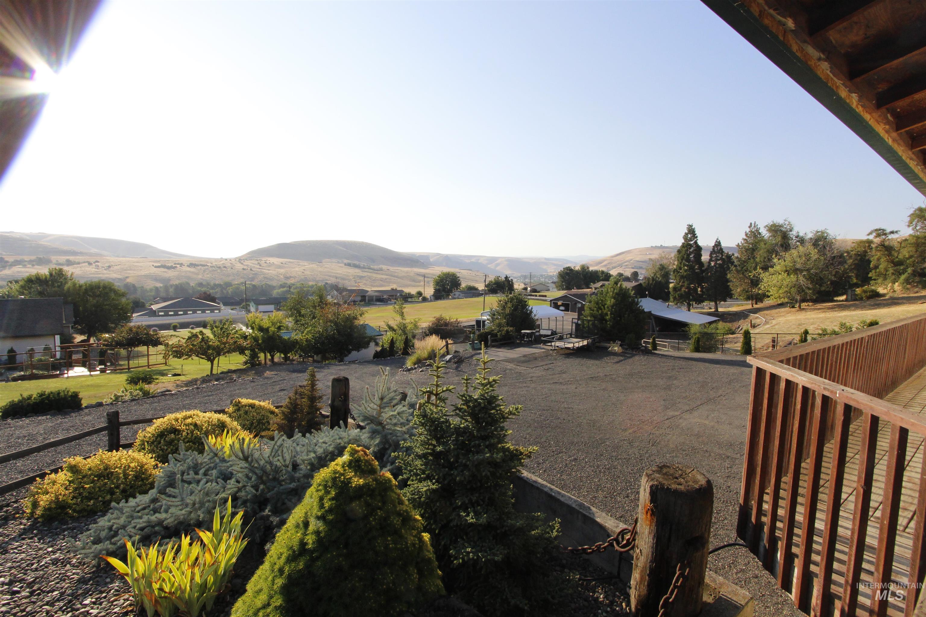 View of yard with a mountain view