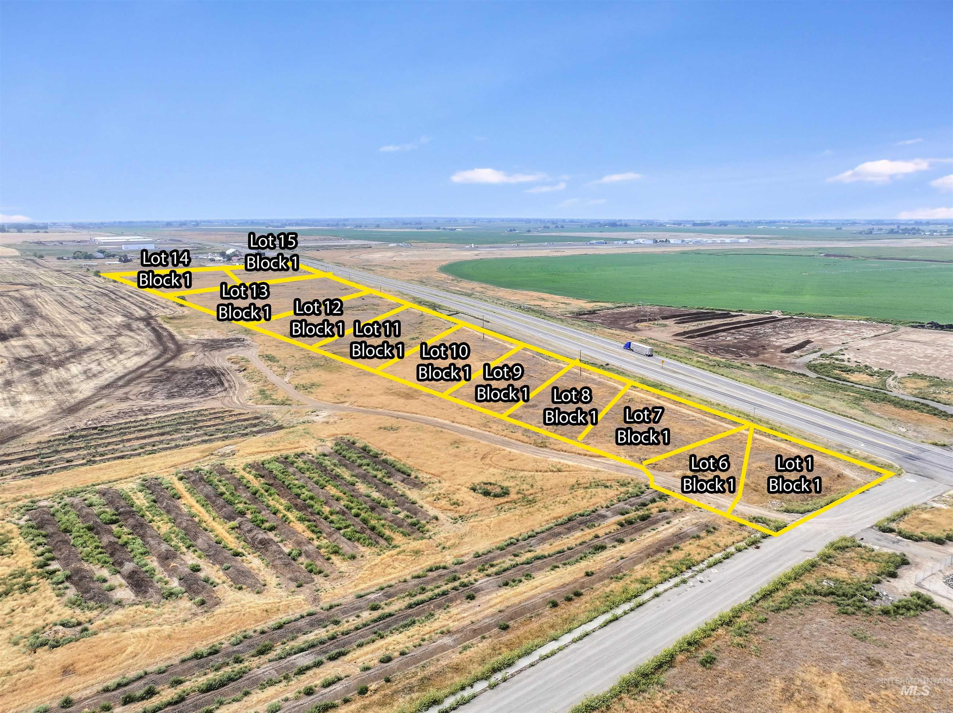 View of rural area featuring property parcel outlined and extensive farmland