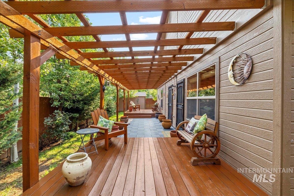 View of wooden terrace
