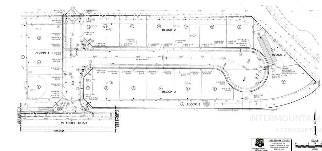 Map showing property parcels