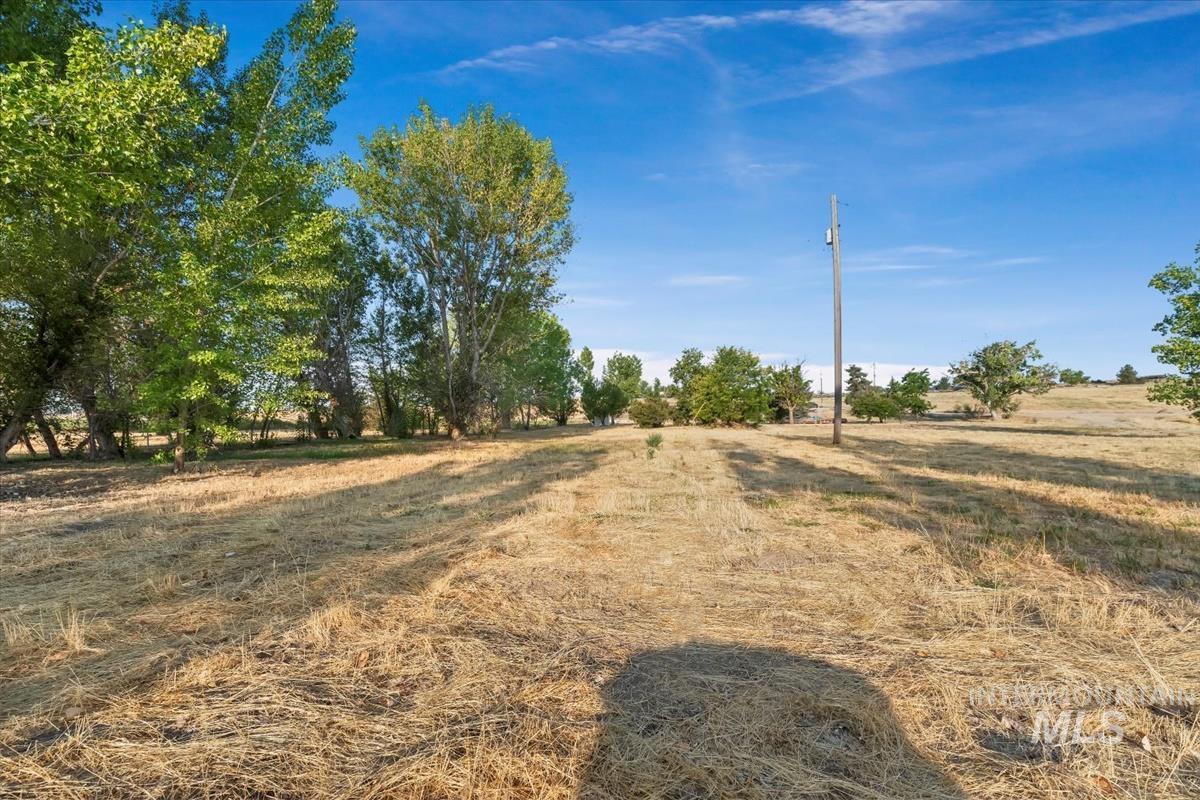View of yard featuring a view of countryside