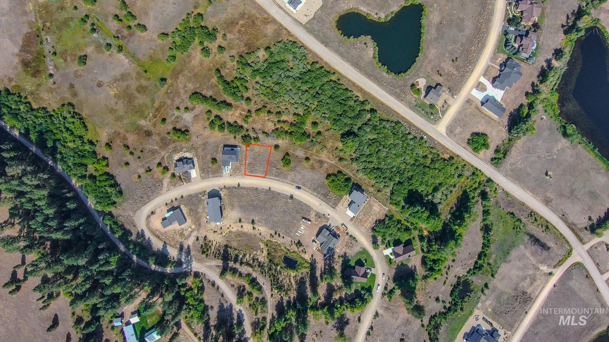 View of property location with property boundaries highlighted