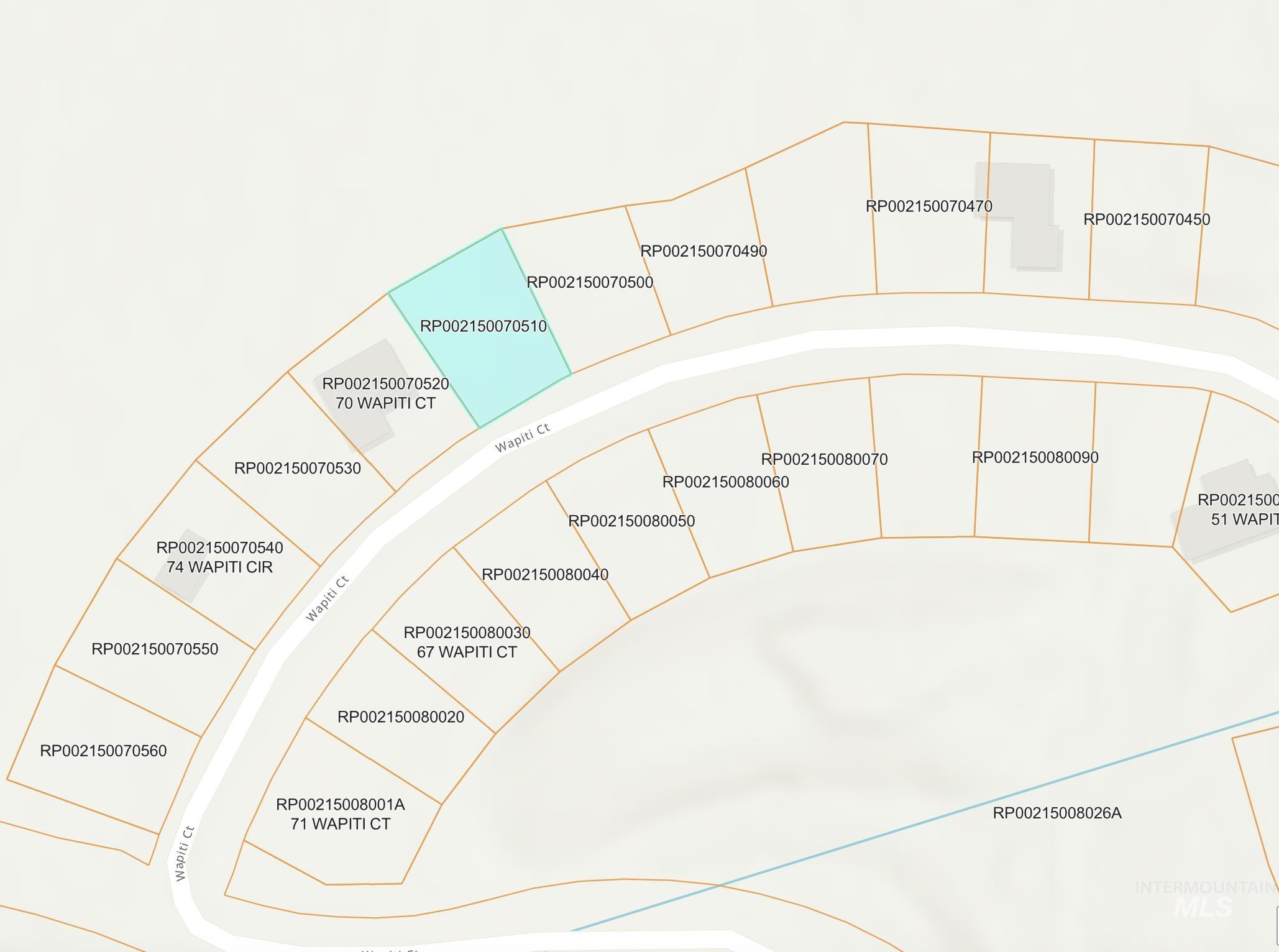 Map of parcels