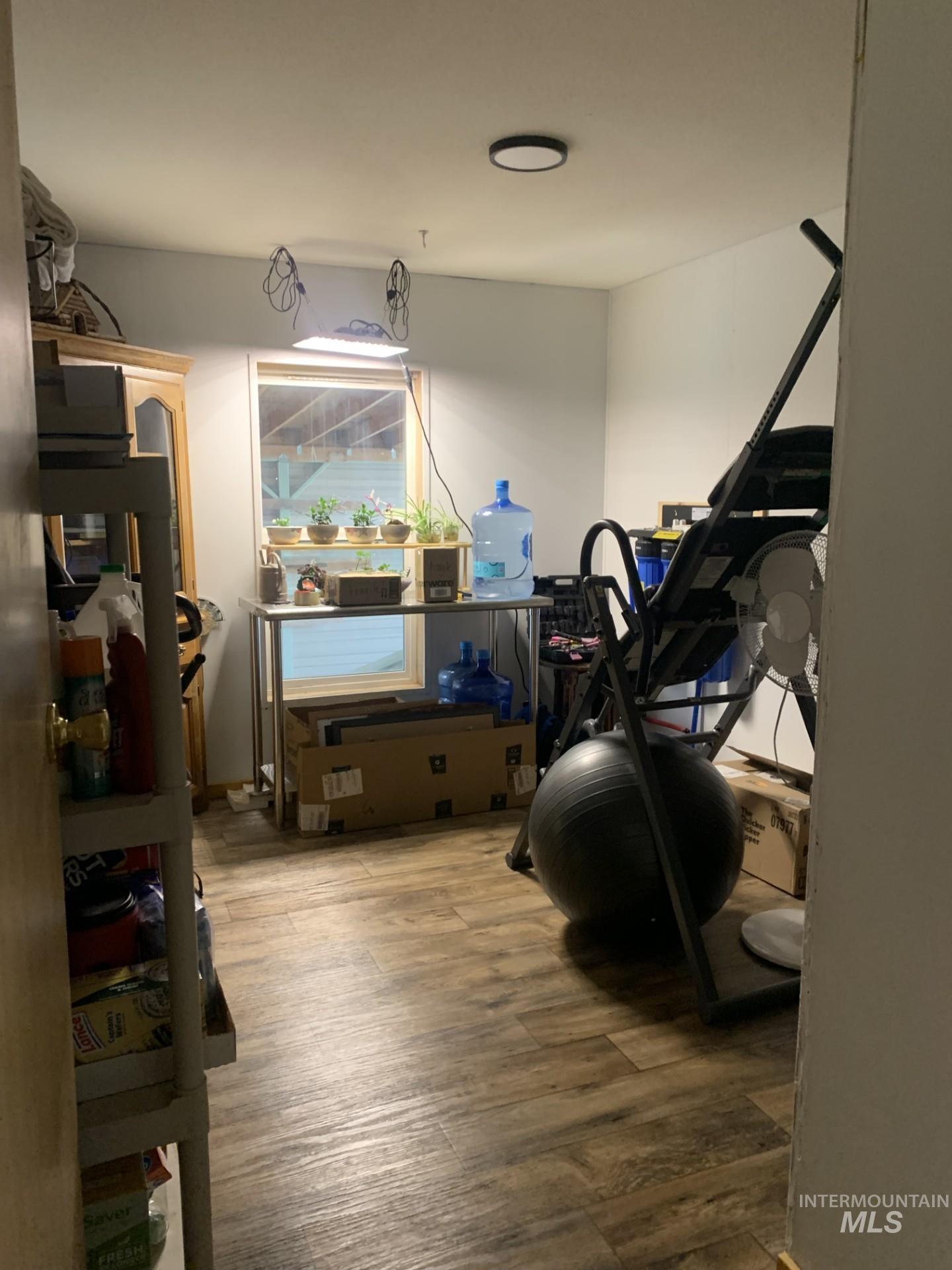 Bedroom with light wood-type flooring