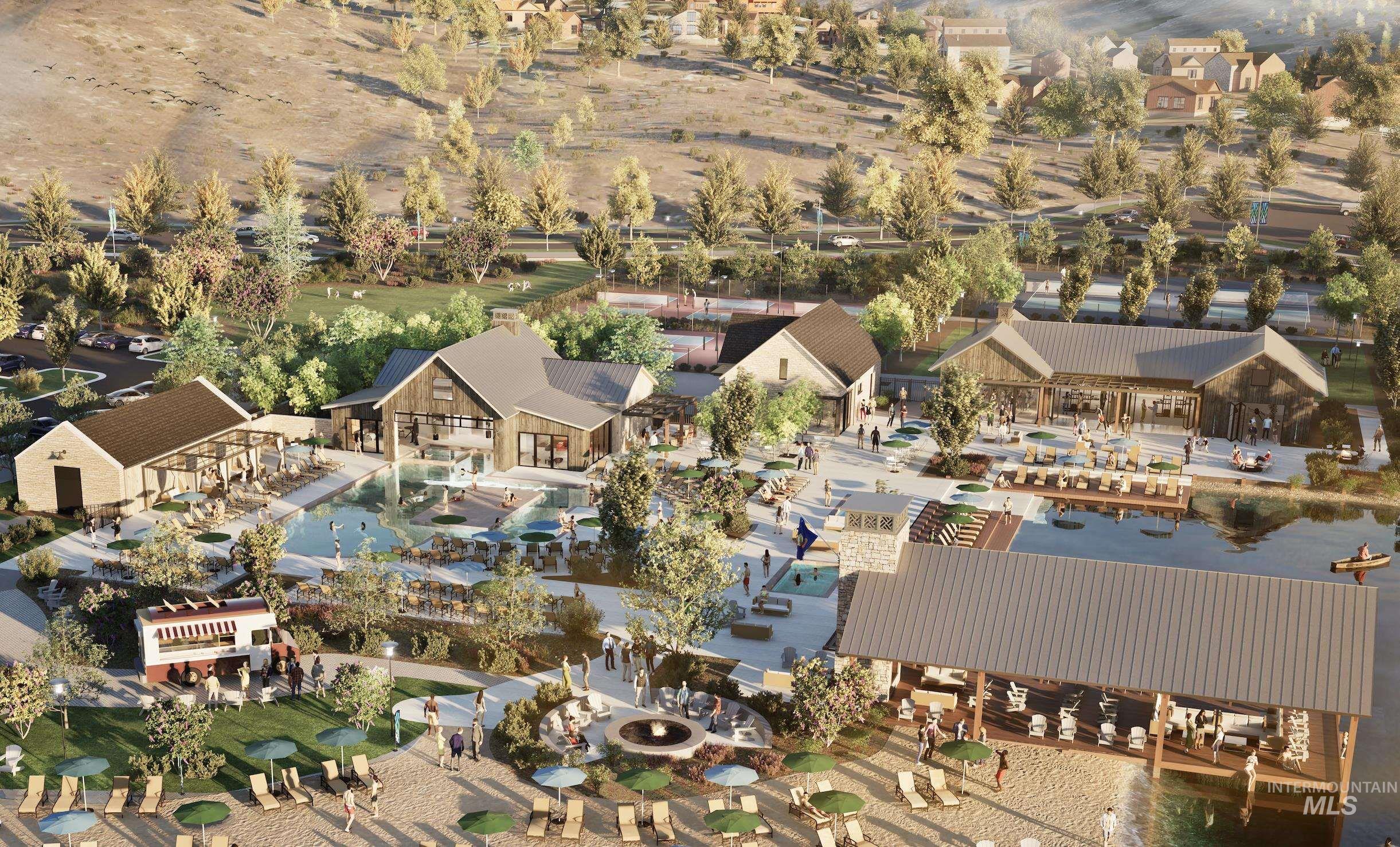 Aerial view of property and surrounding area