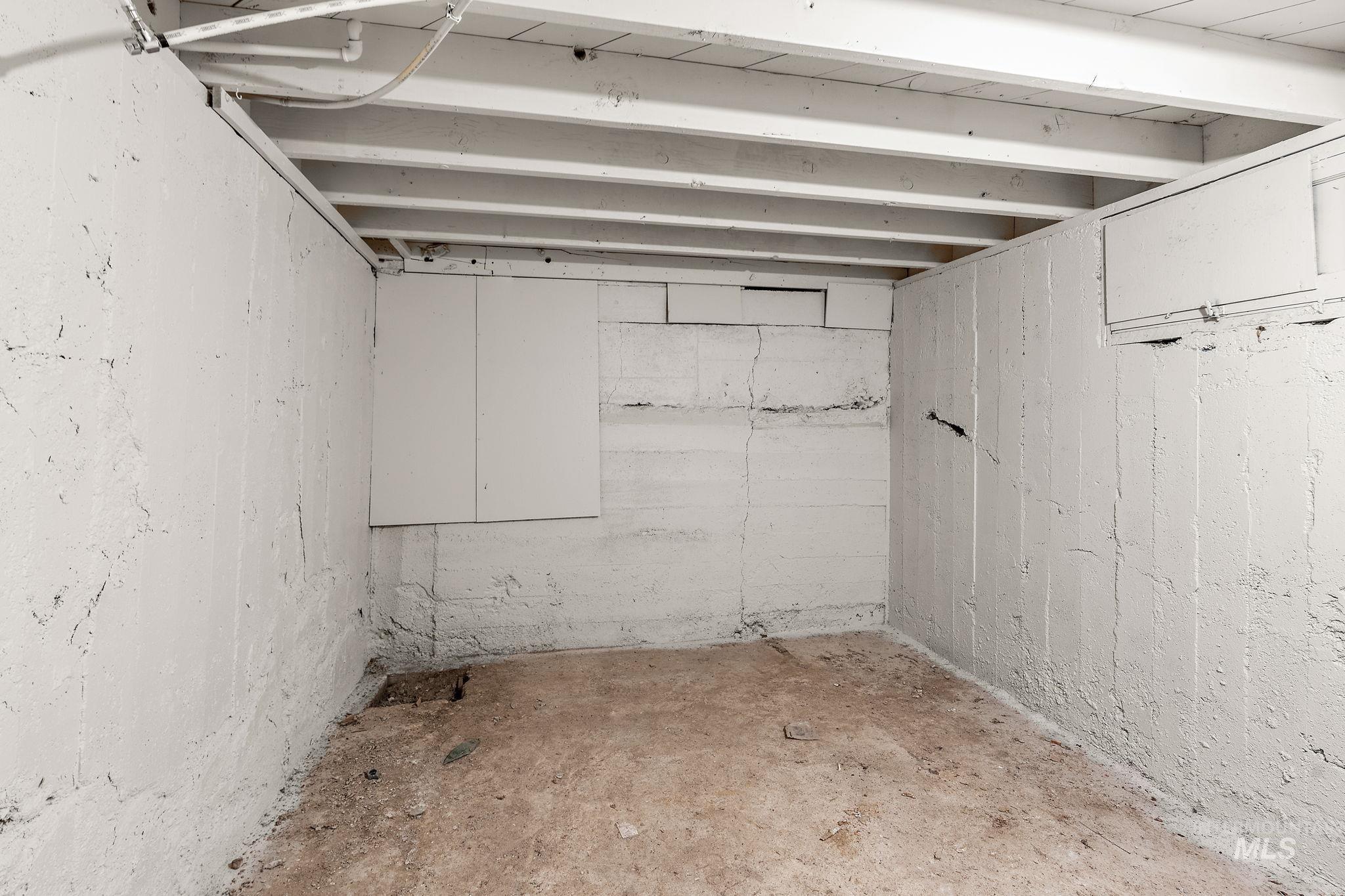 View of unfinished below grade area