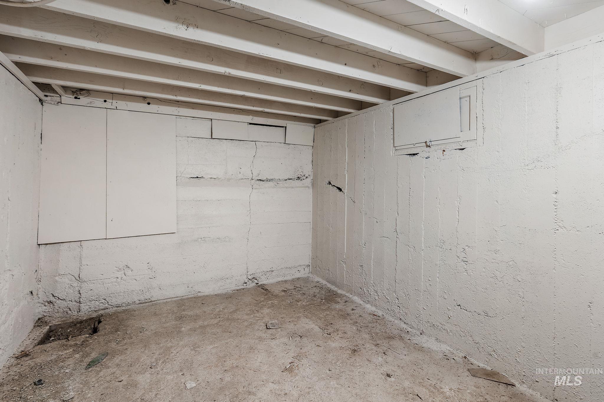 View of unfinished basement