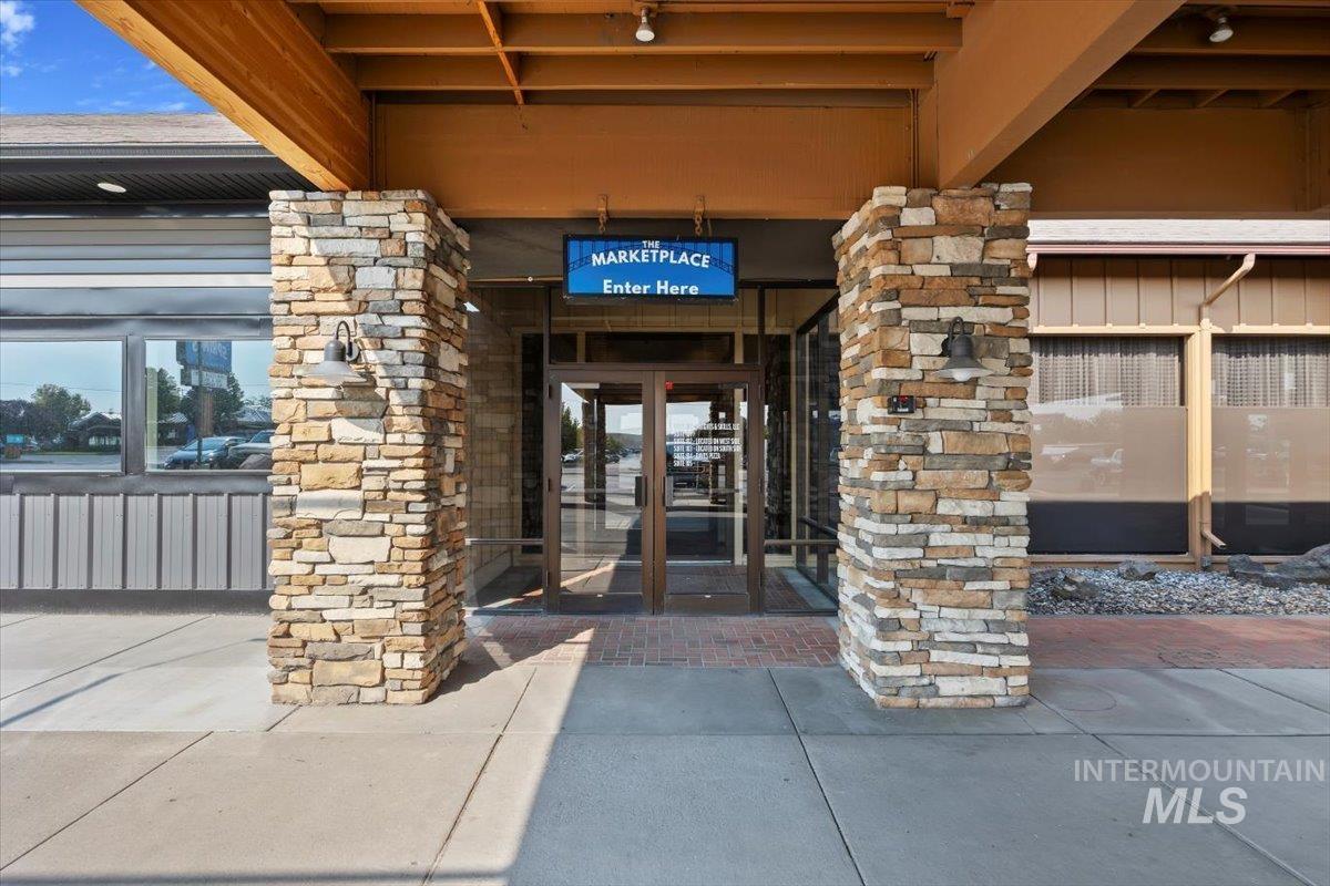 Entrance to property with french doors