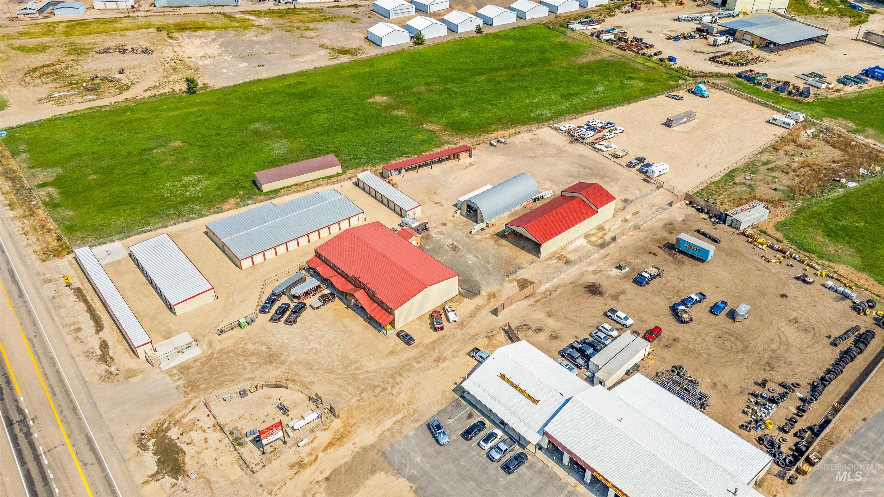 Drone / aerial view of an industrial area