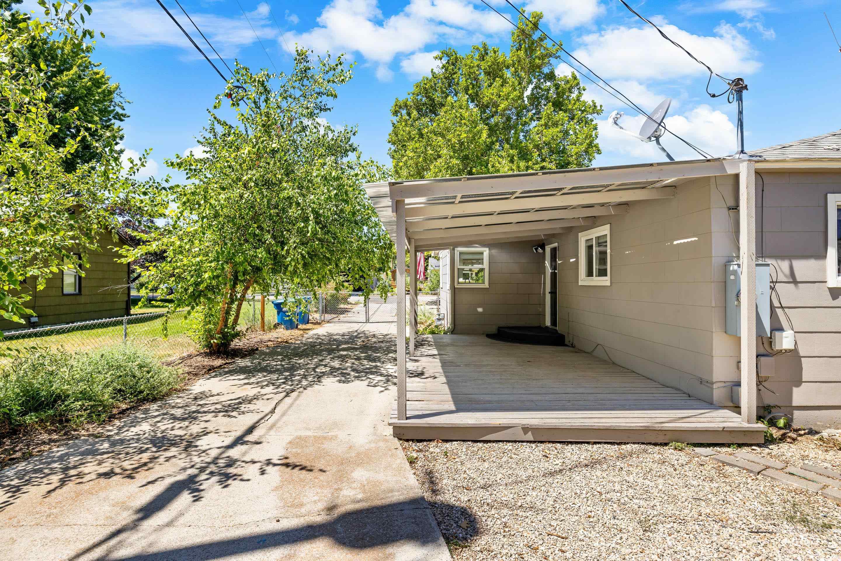 View of patio with a deck