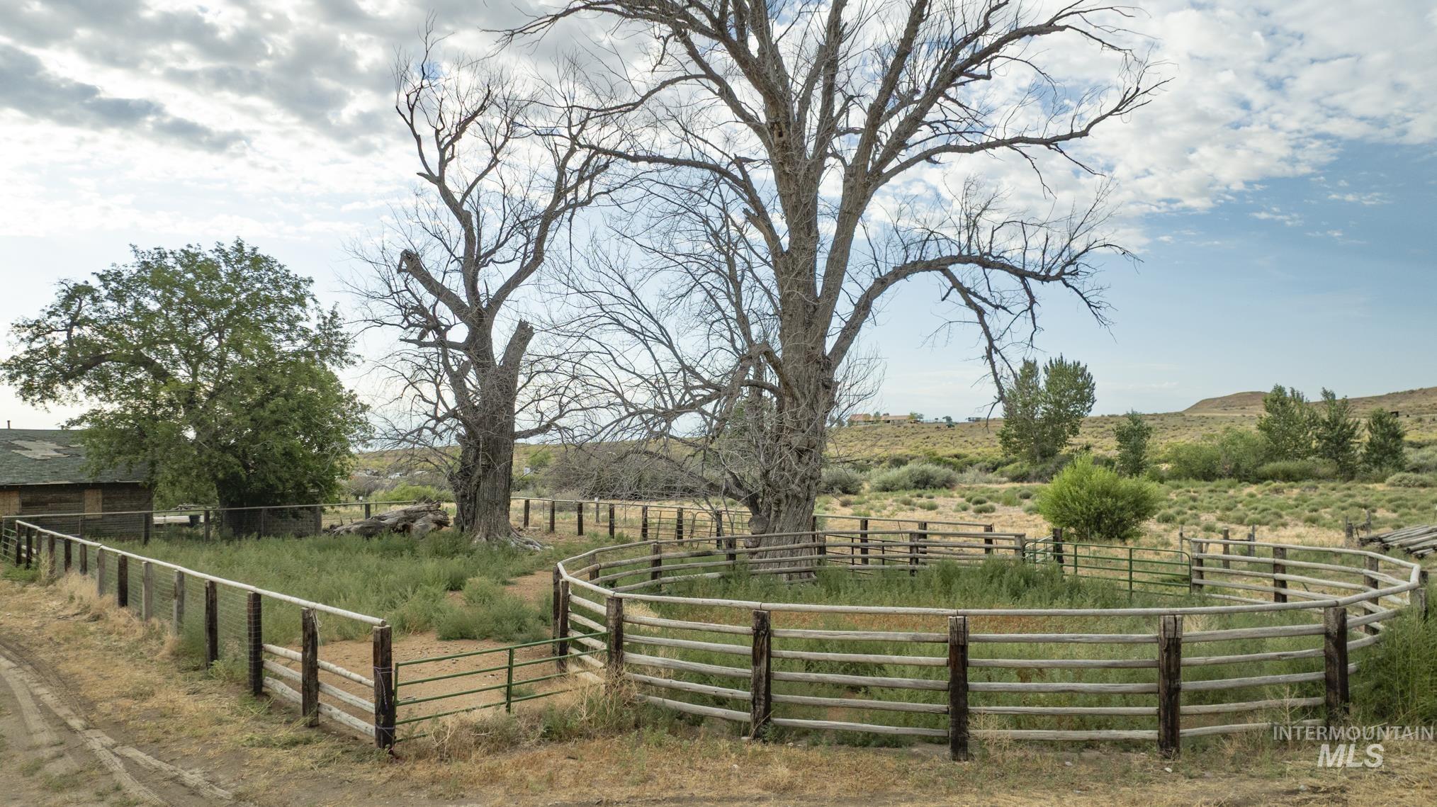 View of yard with a rural view