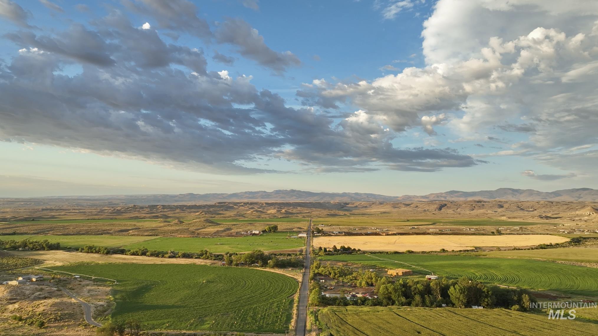View of mountain background with rural landscape