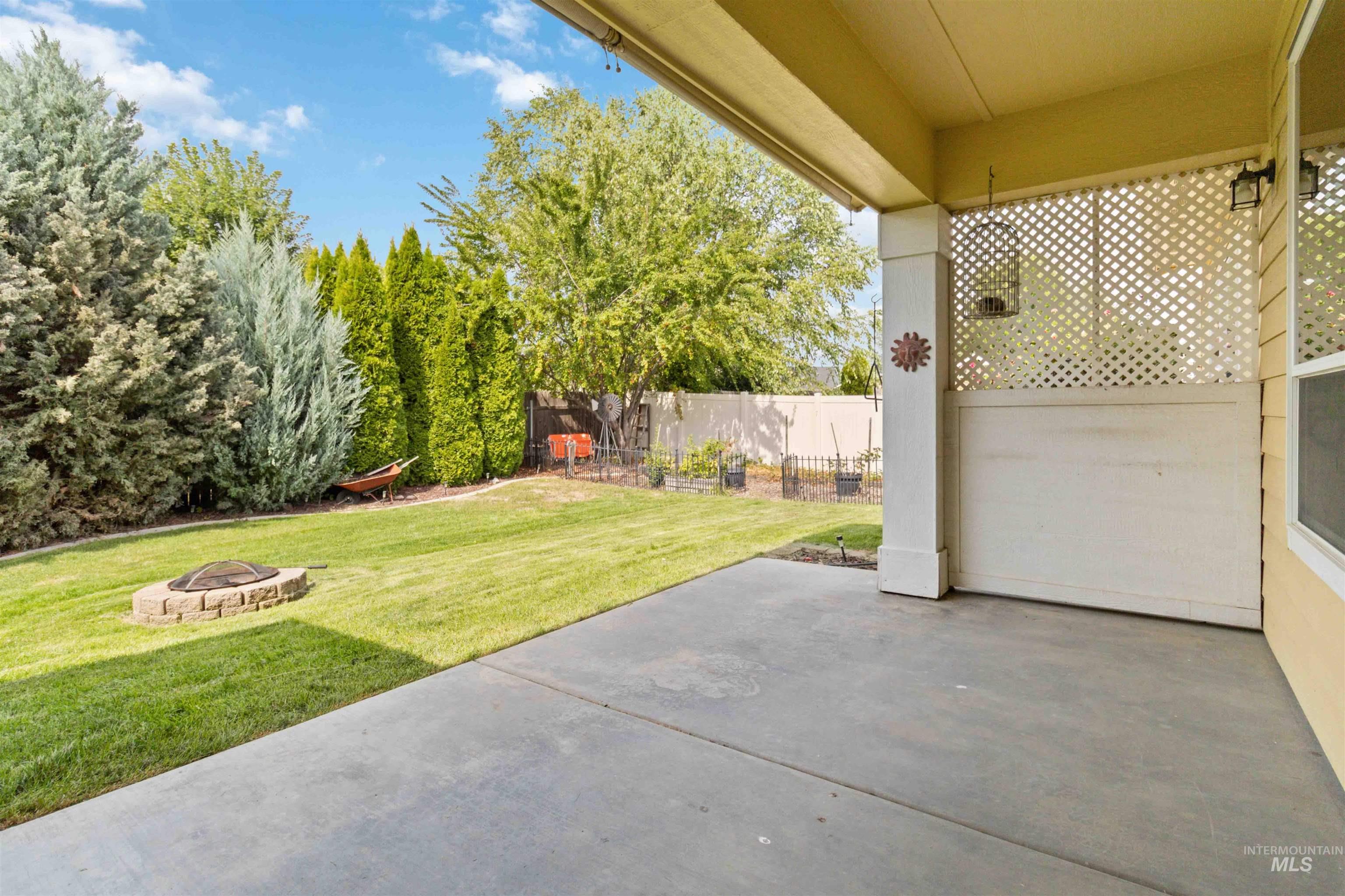 View of patio / terrace featuring a fire pit