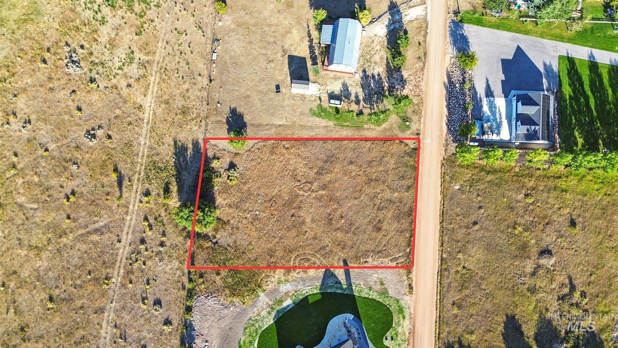 View of property location with property parcel outlined