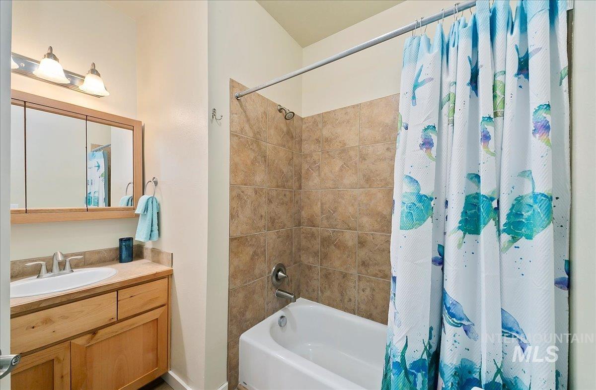 Second Full Bath with Tiled Shower & Porcelain Tub Combo!