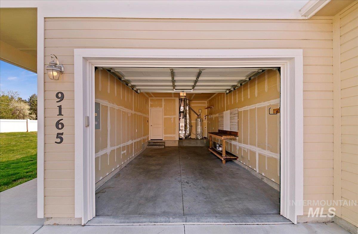 Oversized One Car Garage is 13x22 & has Gas Furnace, Gas Water Heater, Workbench, Garage Door Opener & Keyless Entry!