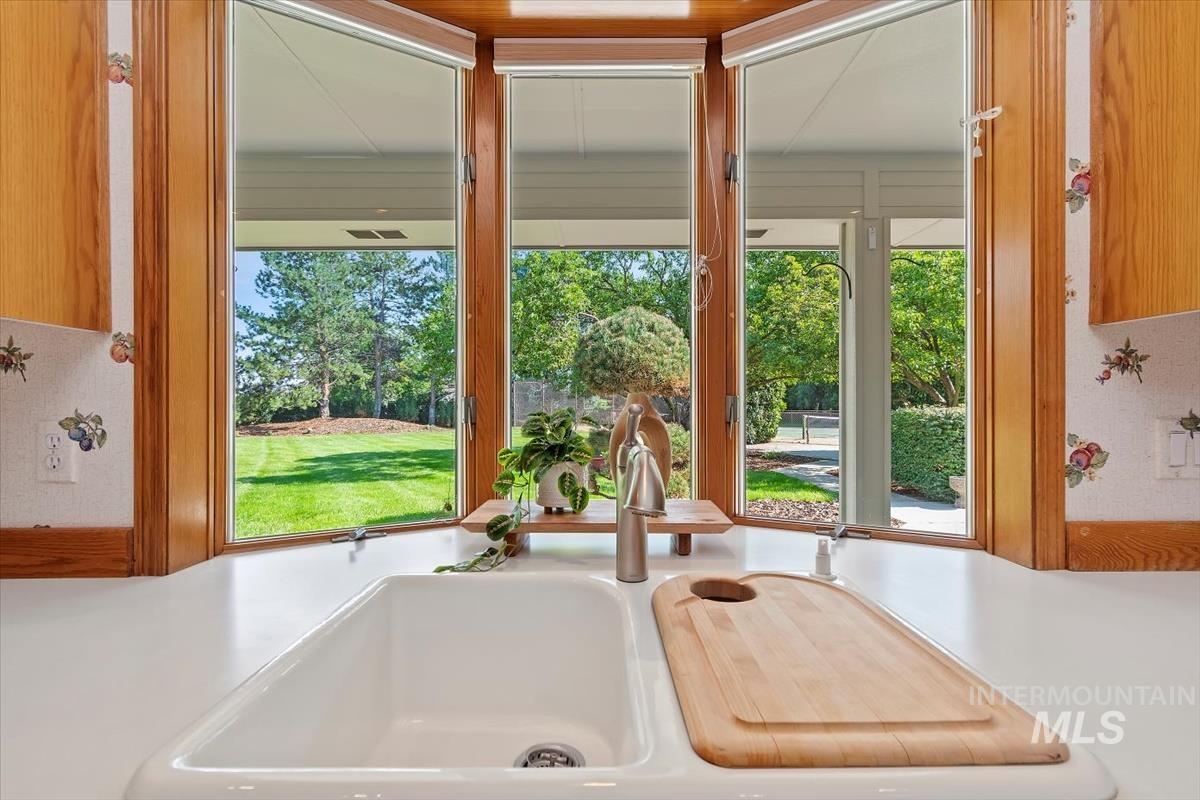 Kitchen view of a sink