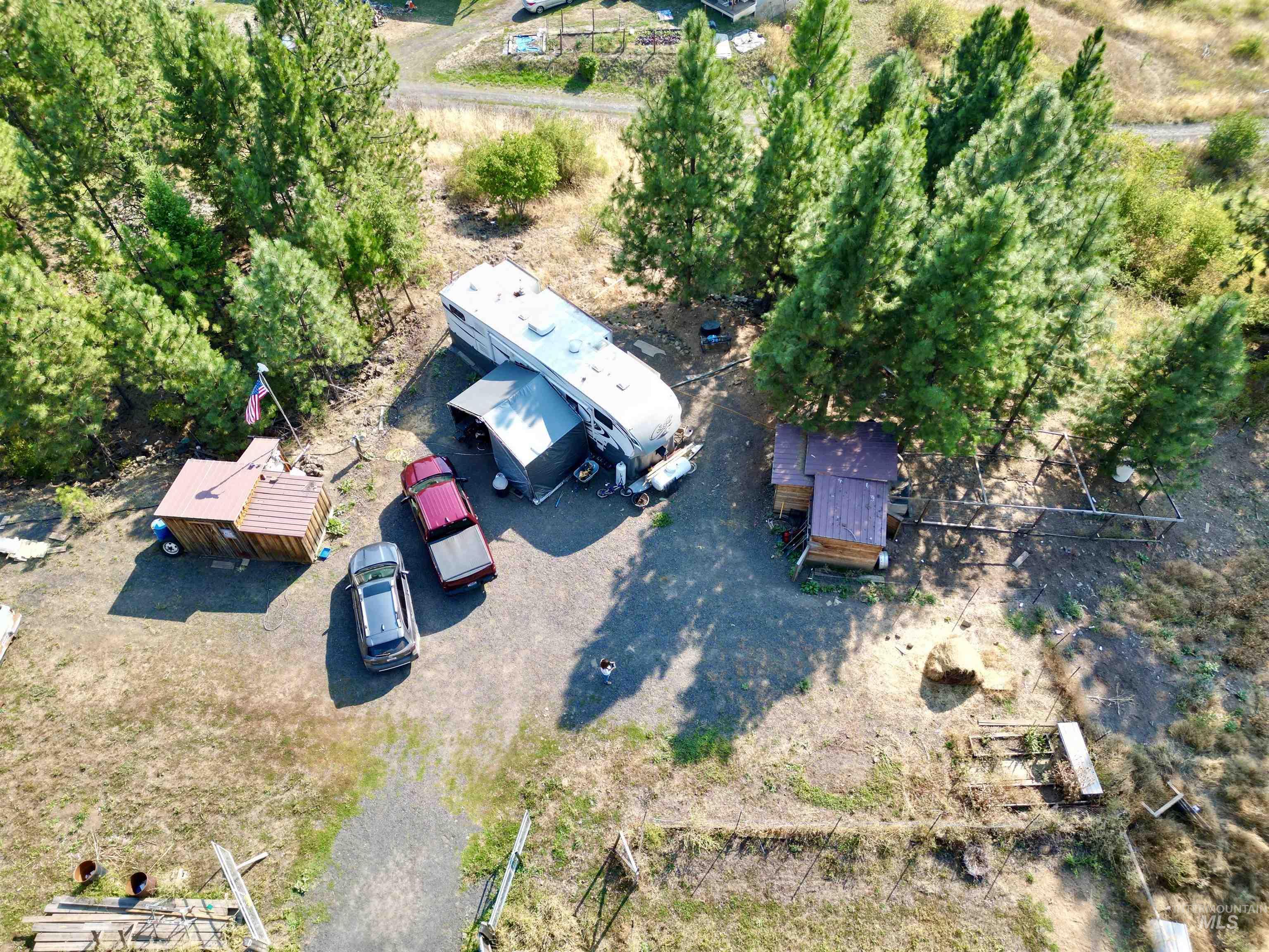View from above of property