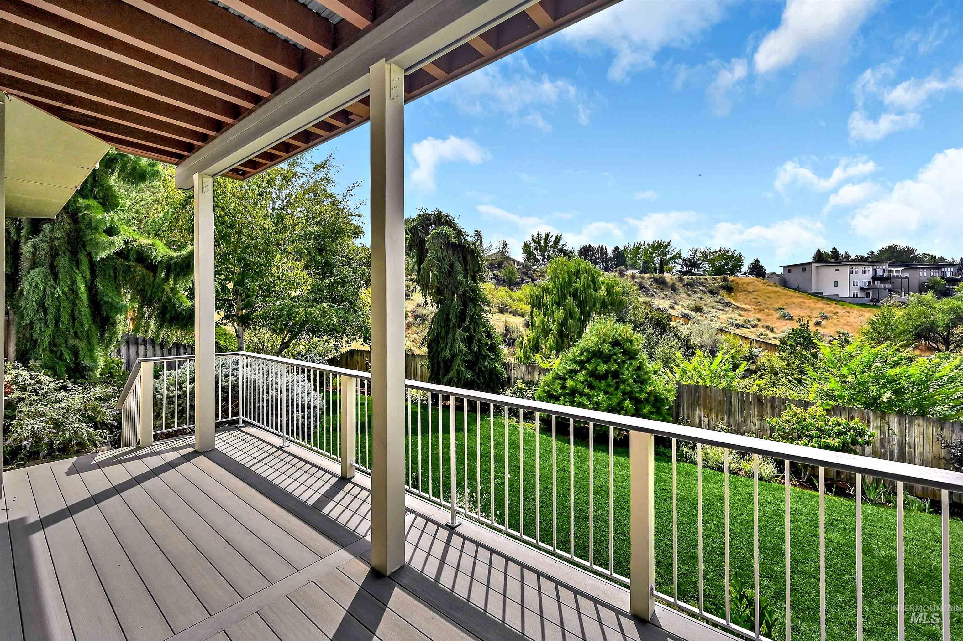 Deck featuring a fenced backyard