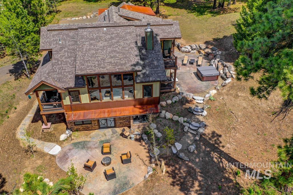 View from above of property