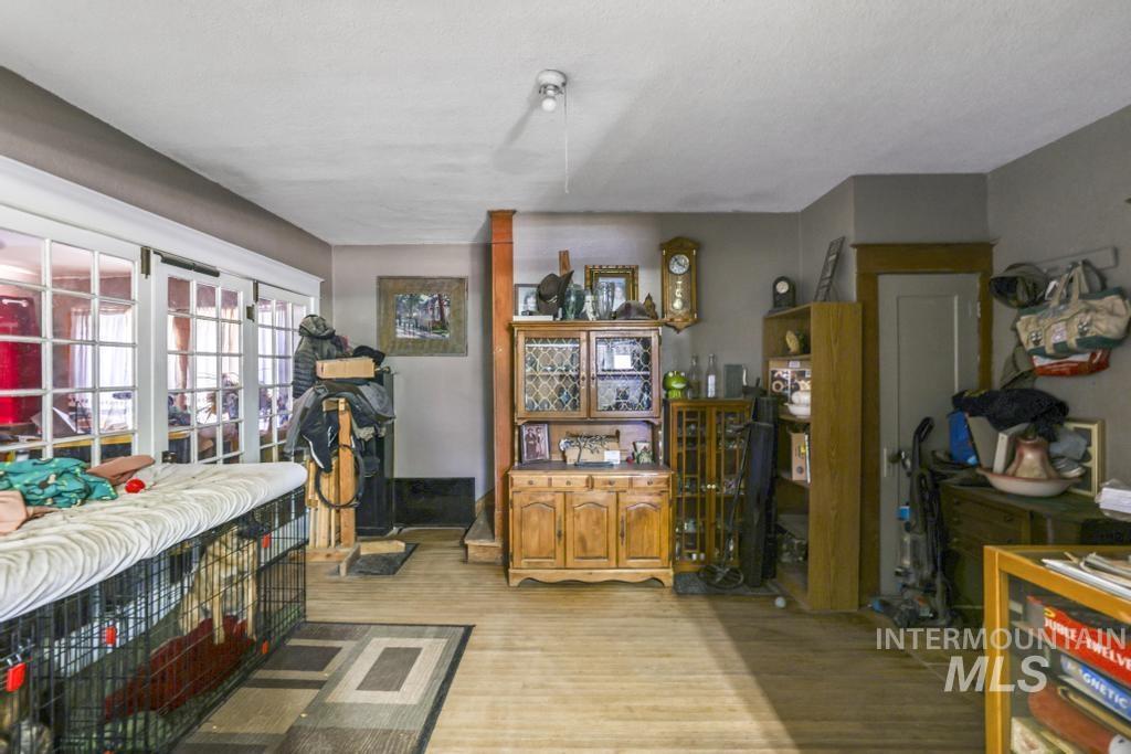 Interior space with light wood-style flooring
