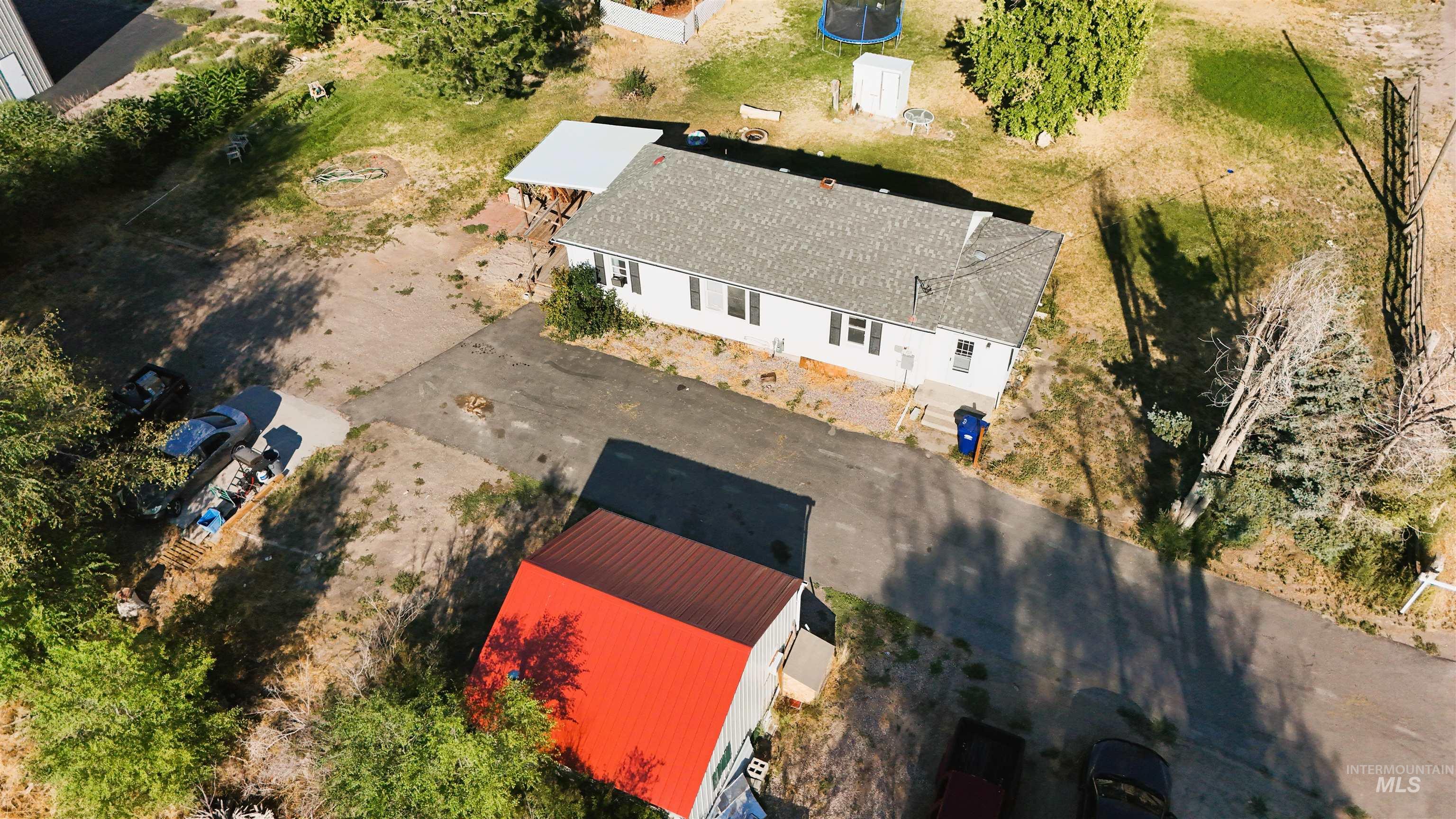 View from above of property