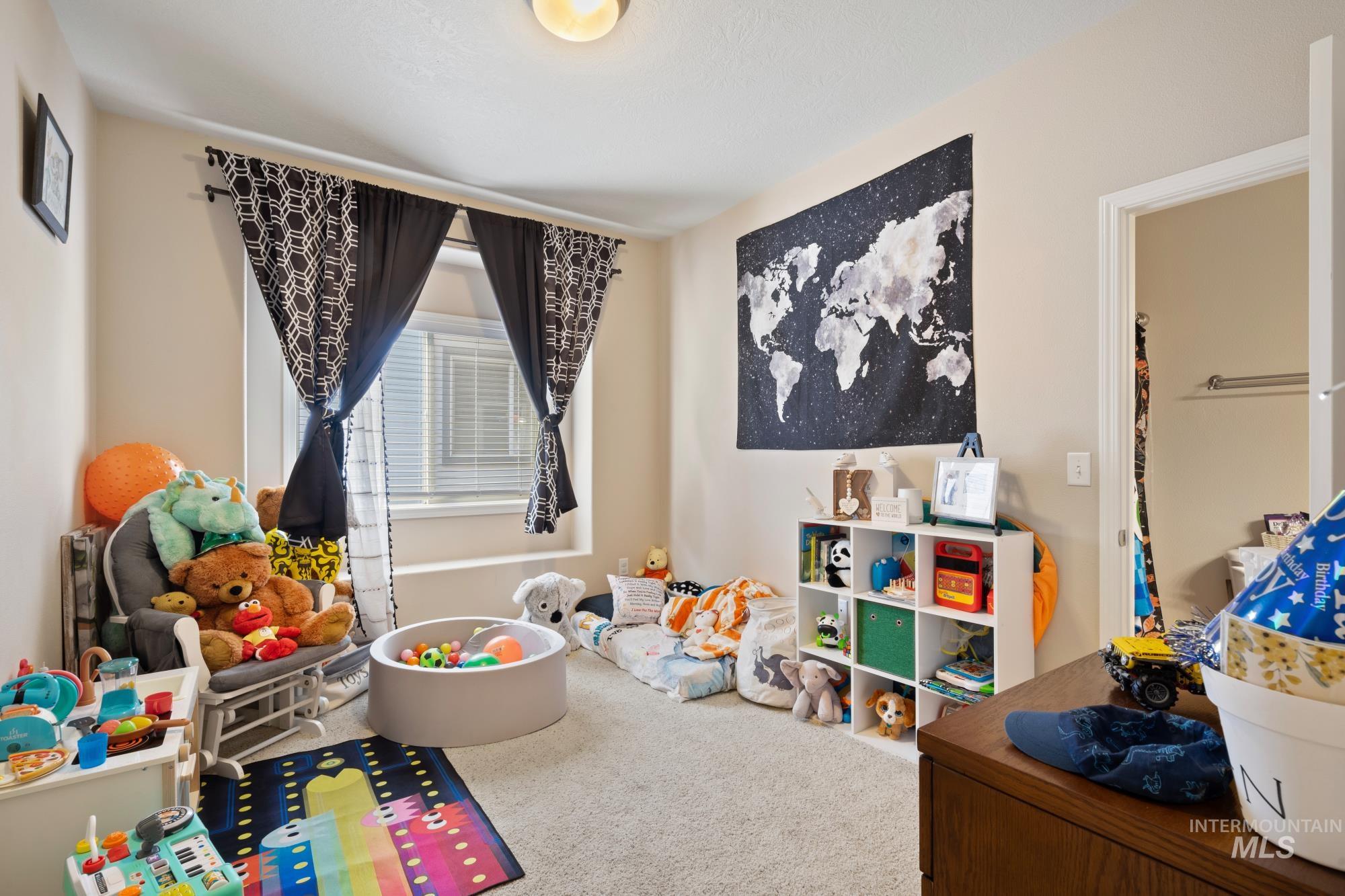 Rec room featuring carpet