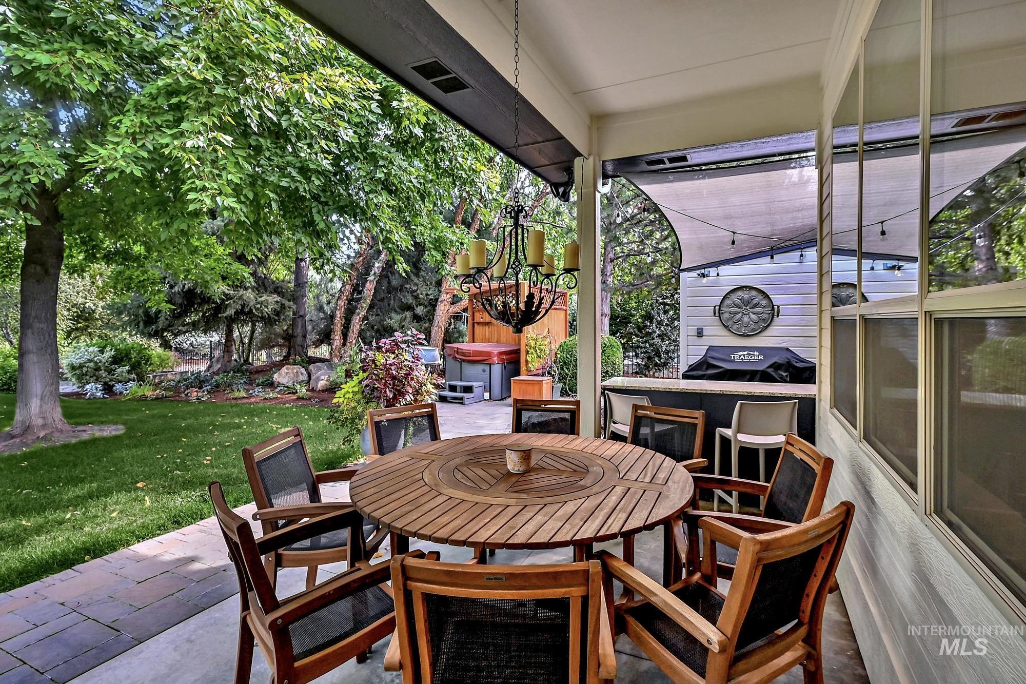 View of patio / terrace featuring outdoor dining space and area for grilling