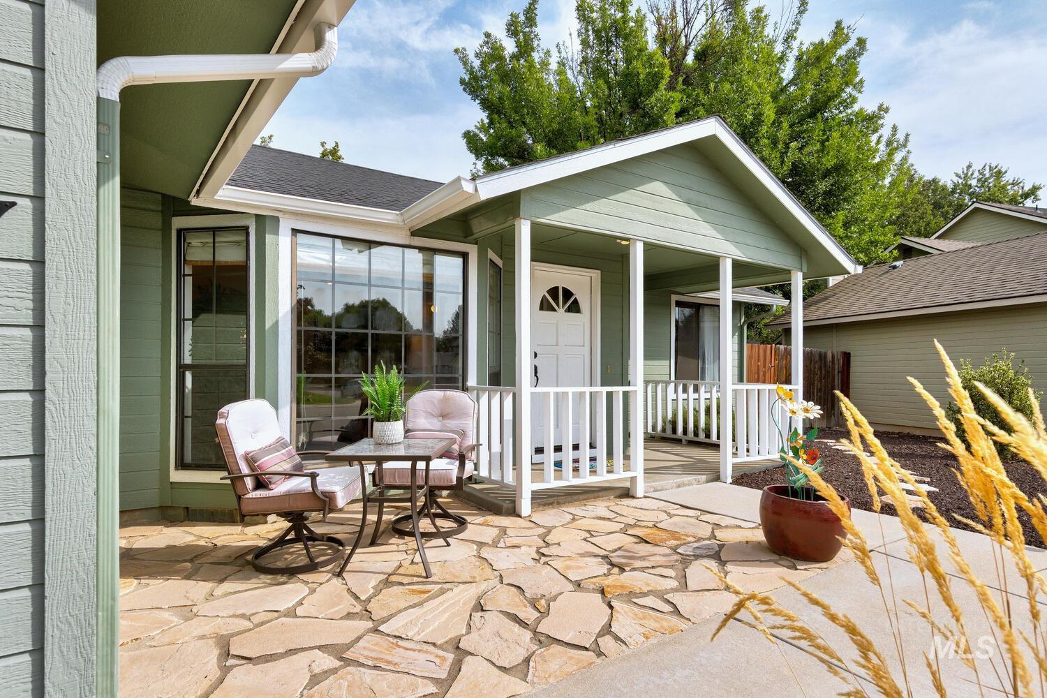 View of covered porch