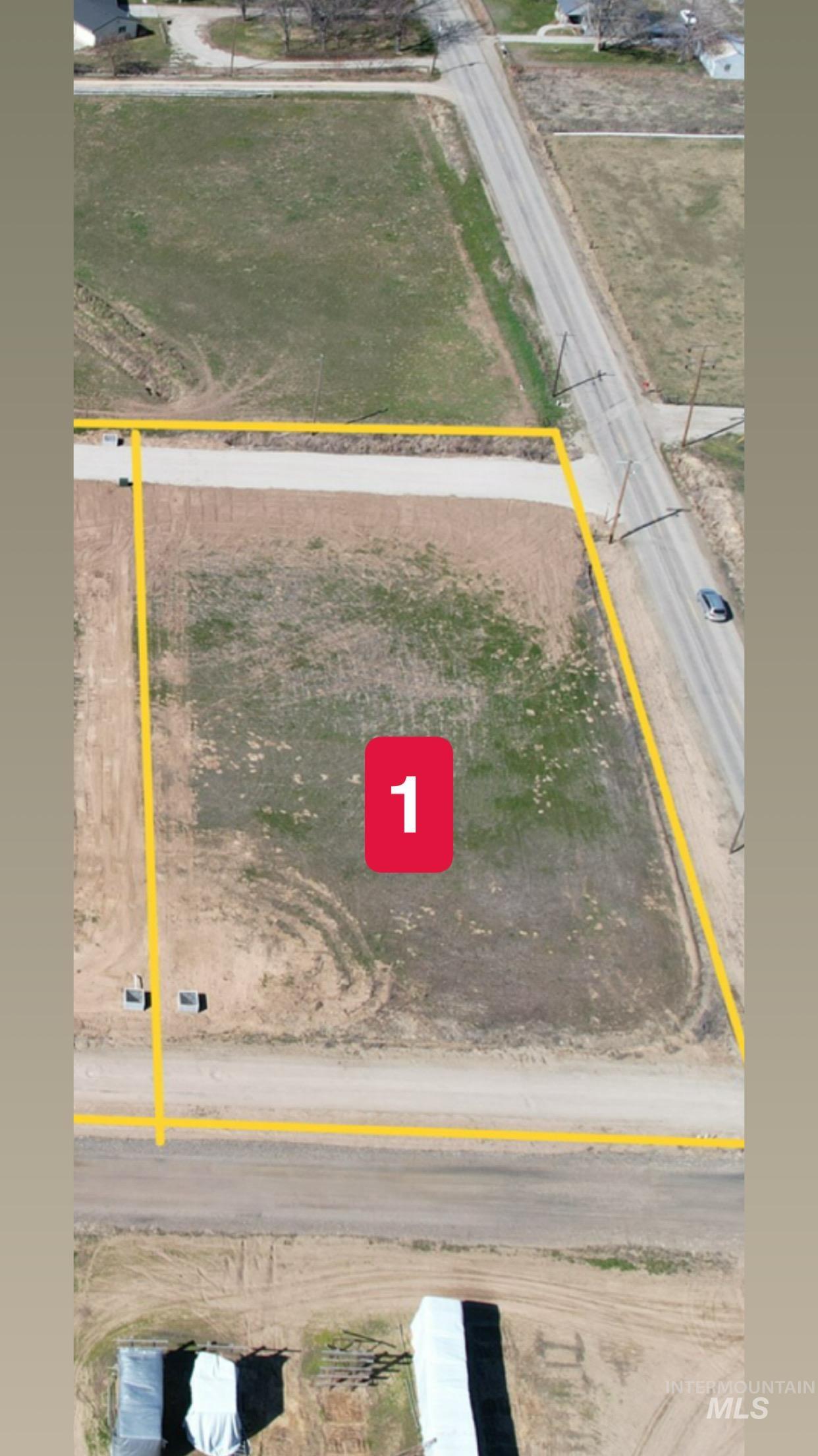 Aerial view of property's location featuring property boundaries highlighted