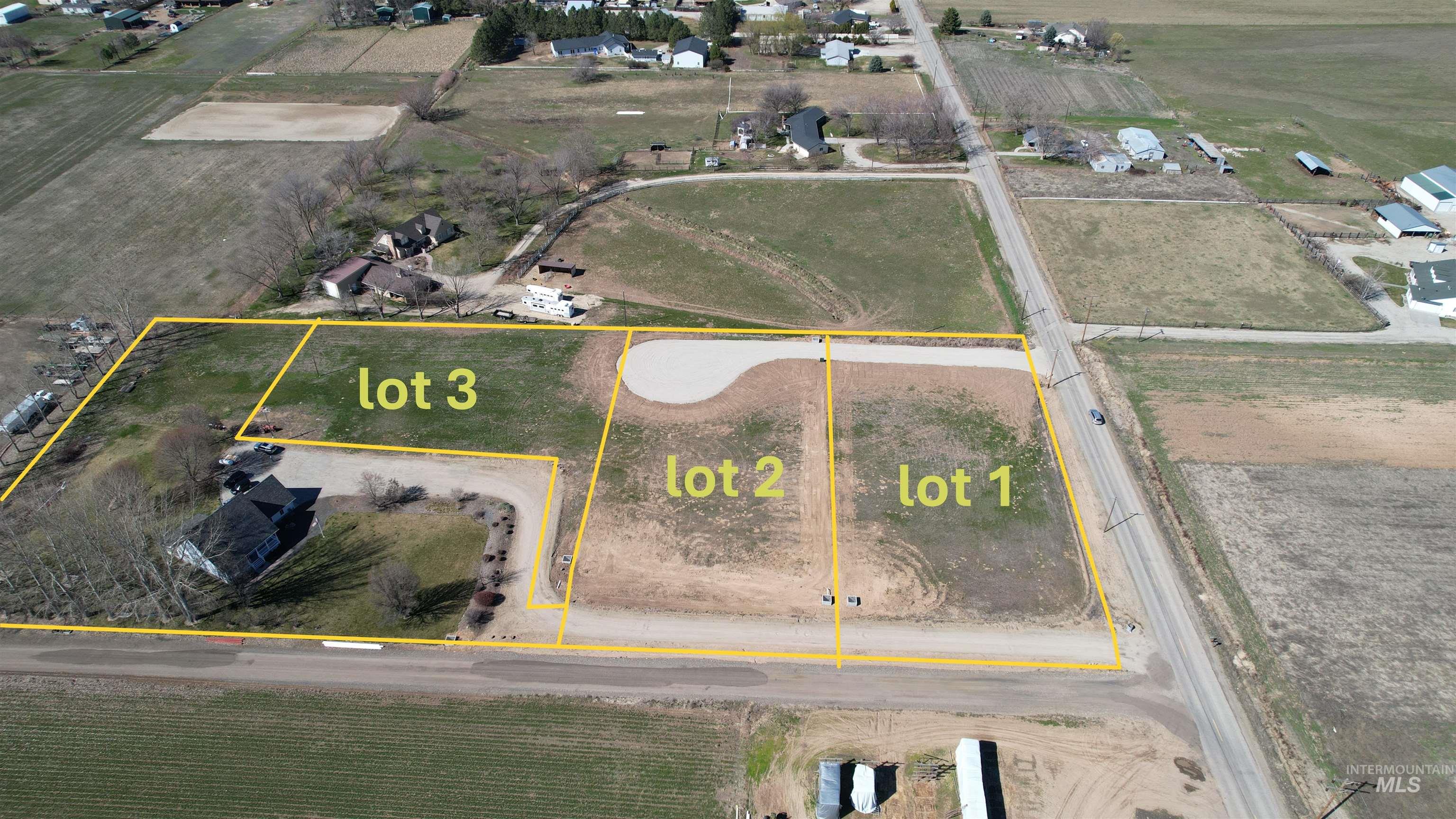 Aerial view of property's location featuring property boundaries highlighted