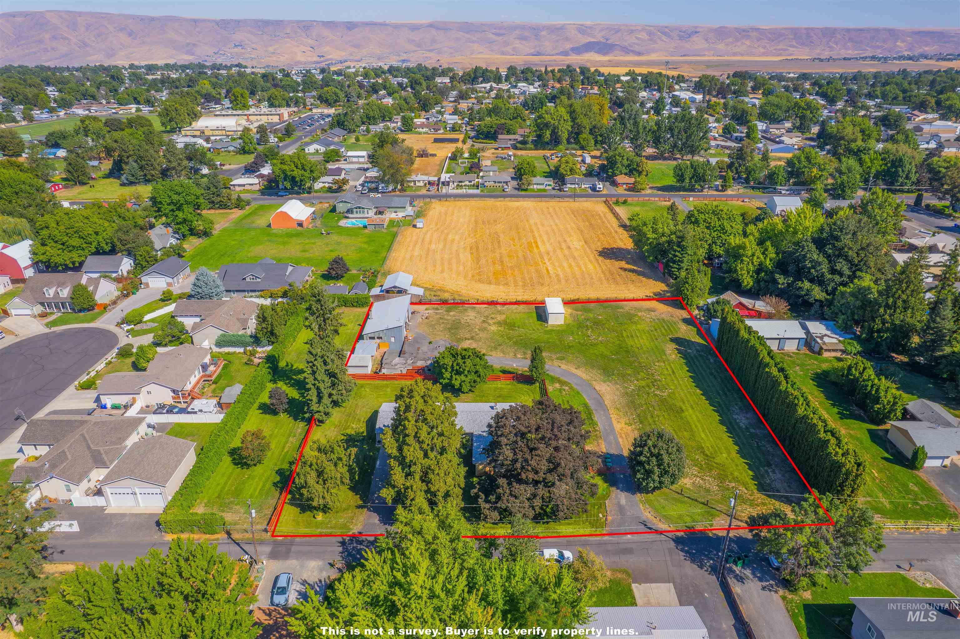 View of rural area featuring property parcel outlined
