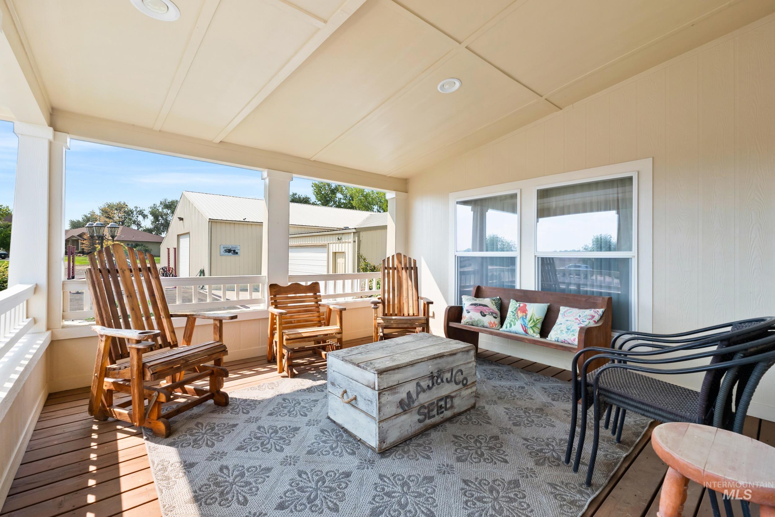 View of patio featuring an outdoor hangout area