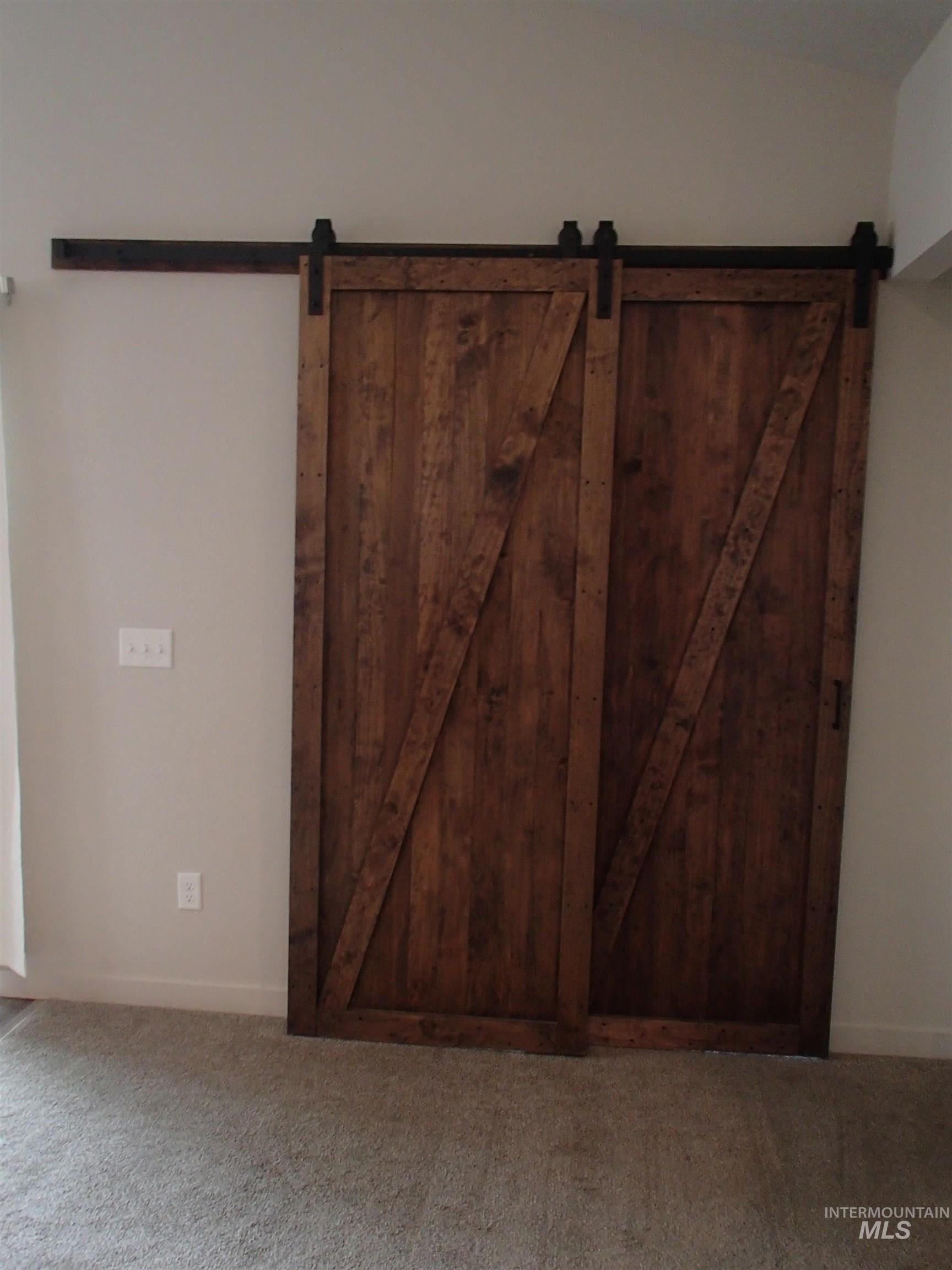 Custom Barn style door to add privacy to bonus room/Office