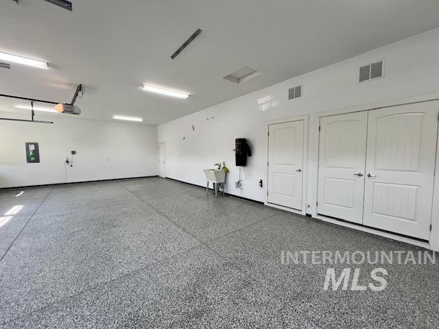 Garage with electric panel