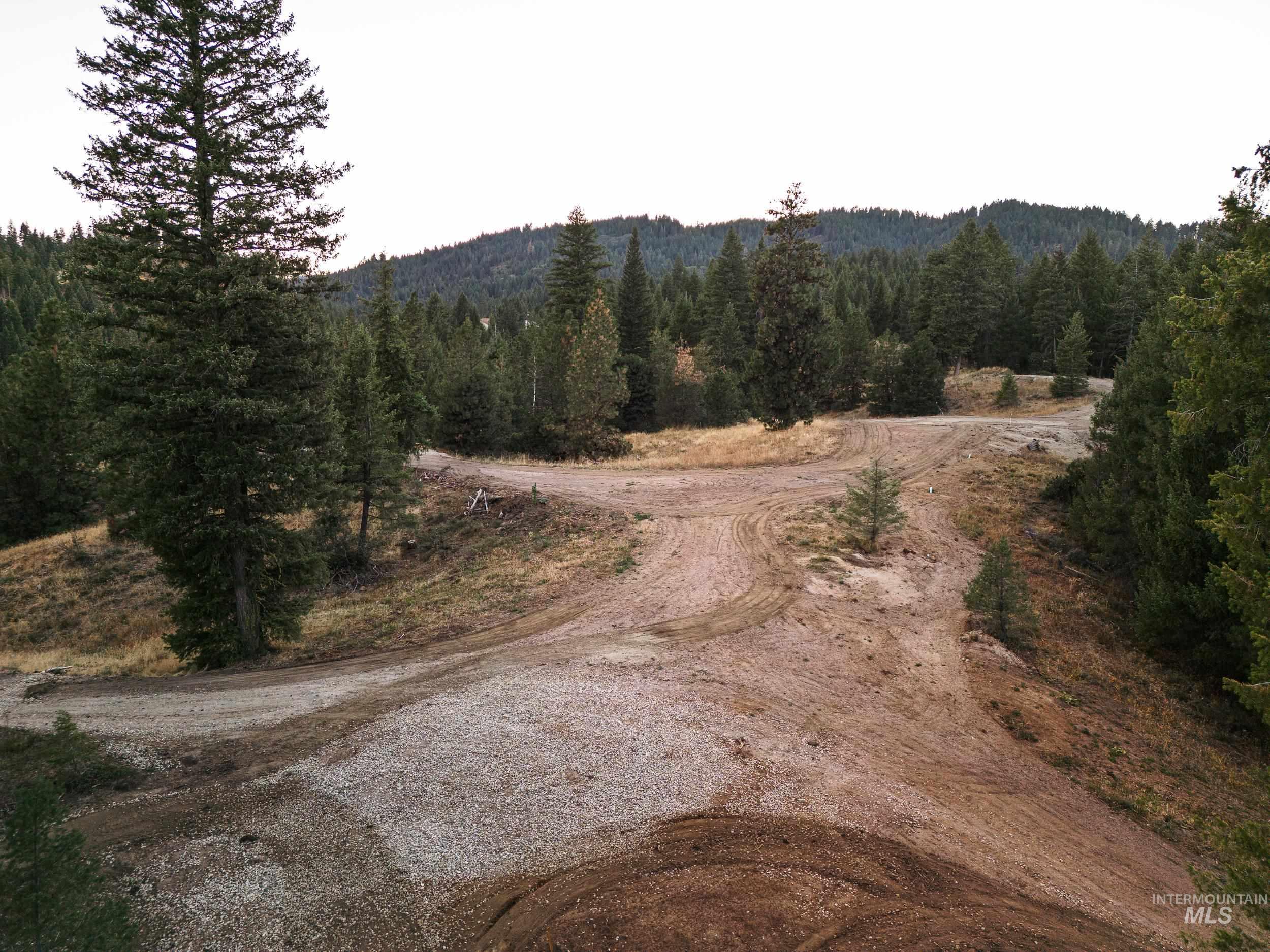 View of dirt / gravel road with a view of trees