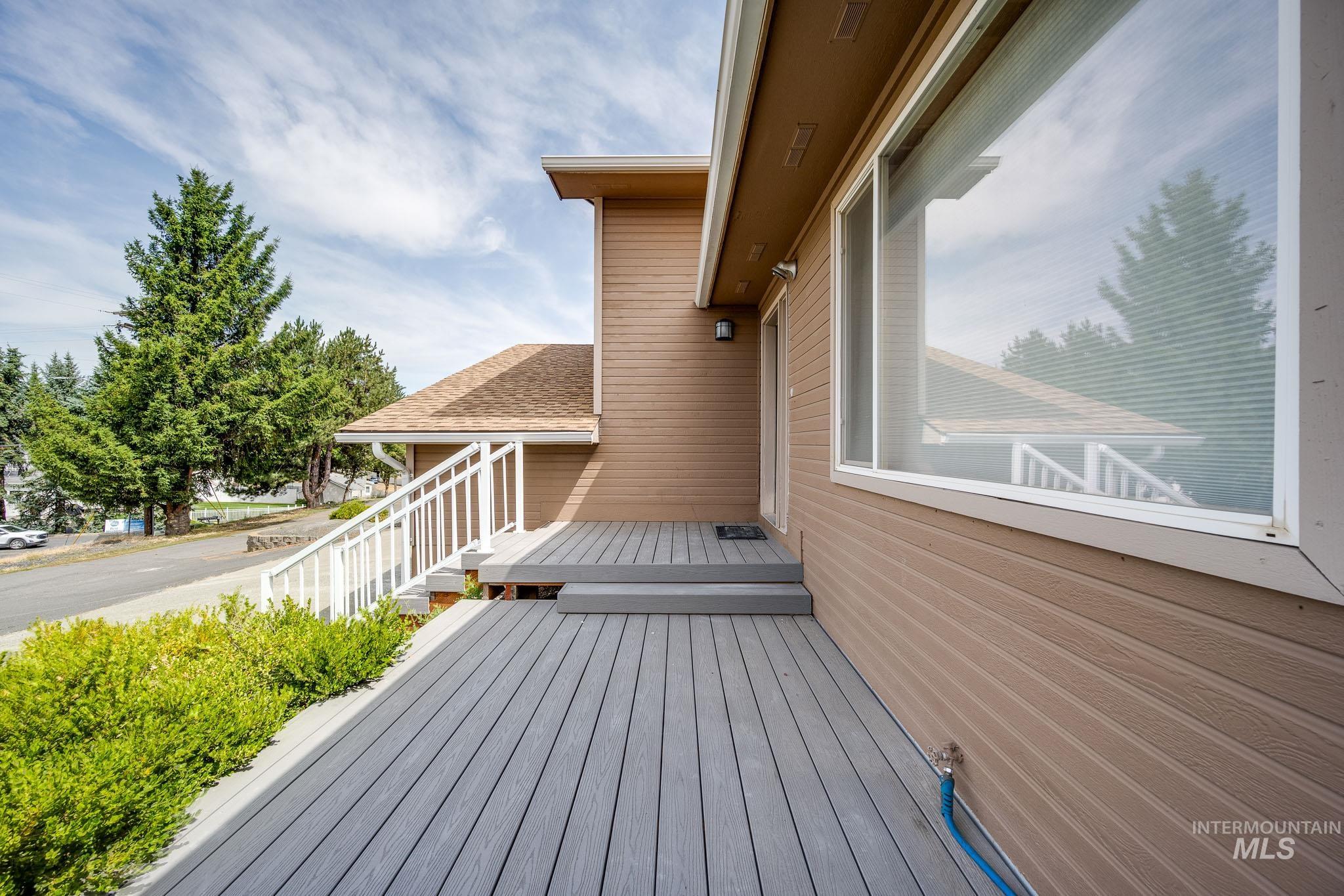 View of wooden deck