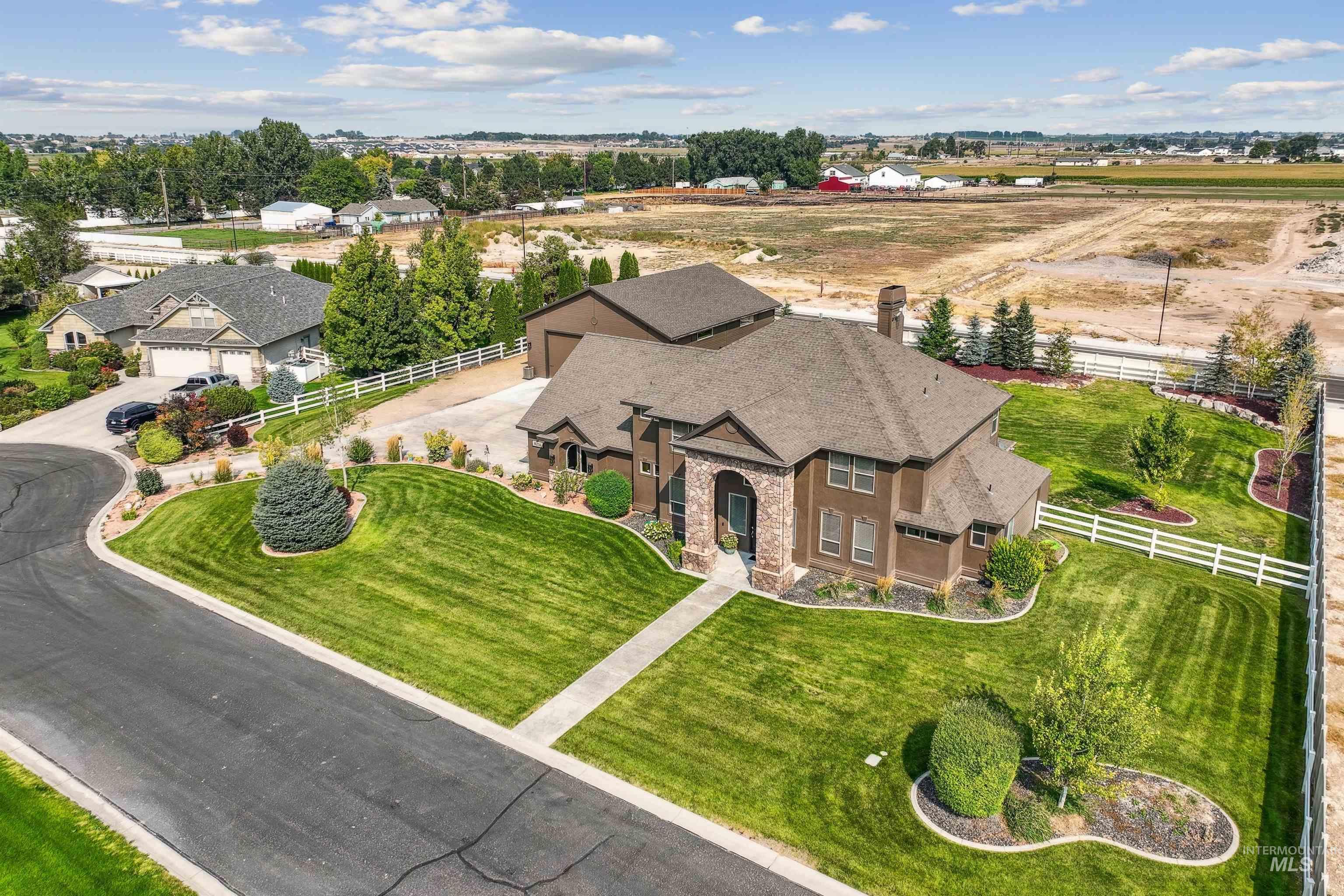 View from above of property