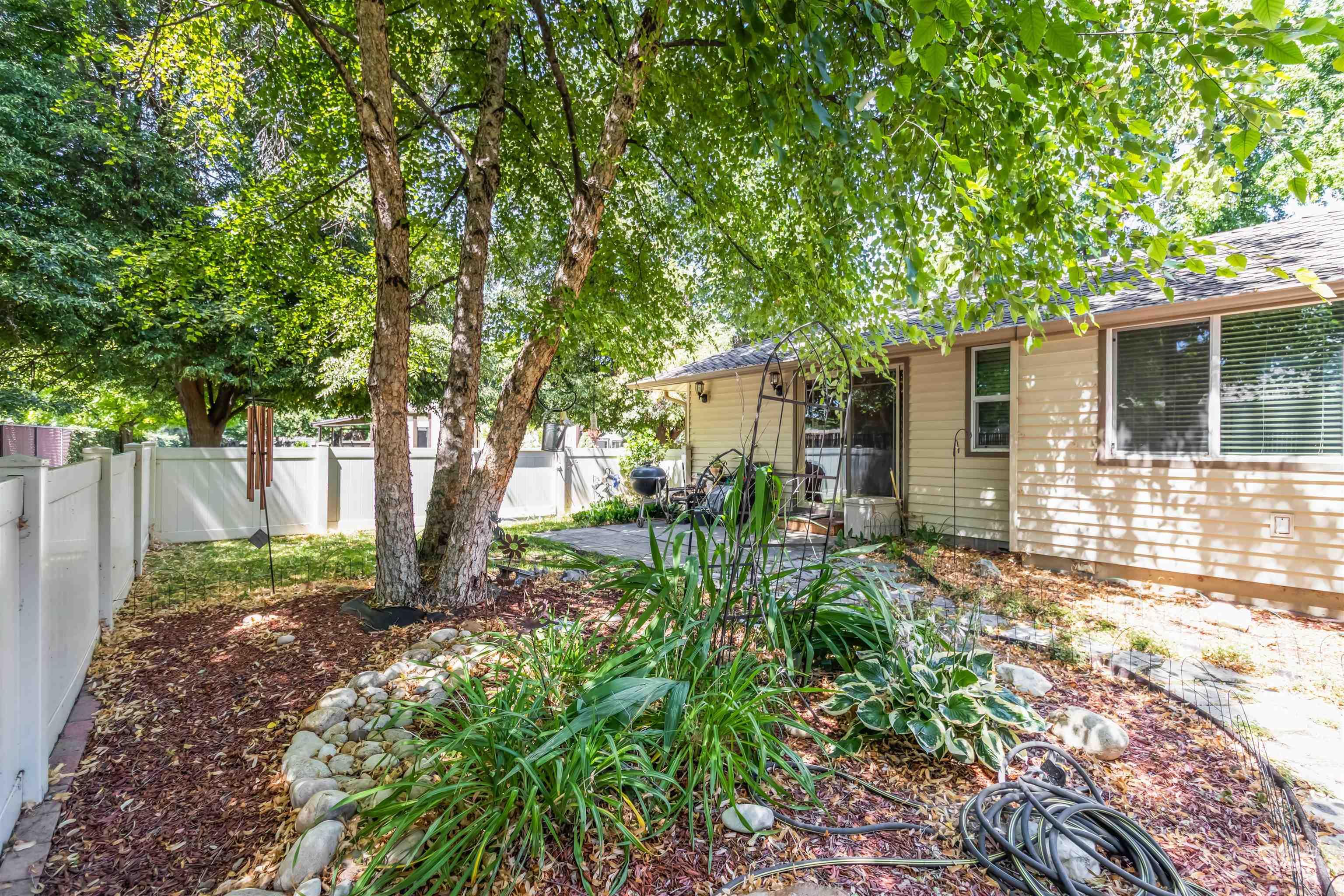 Fenced backyard featuring a patio area. No back neighbors.