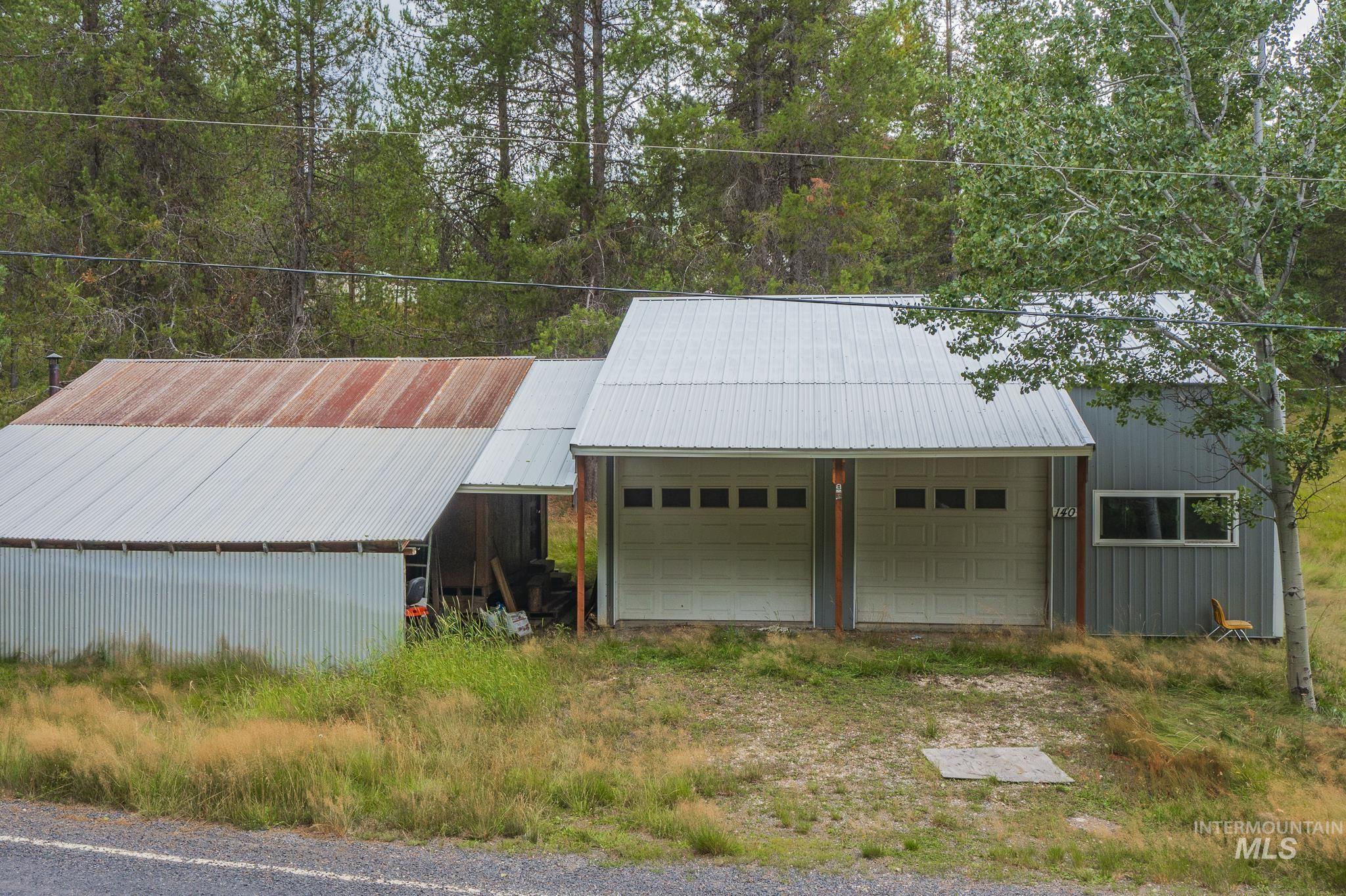 Garage with driveway