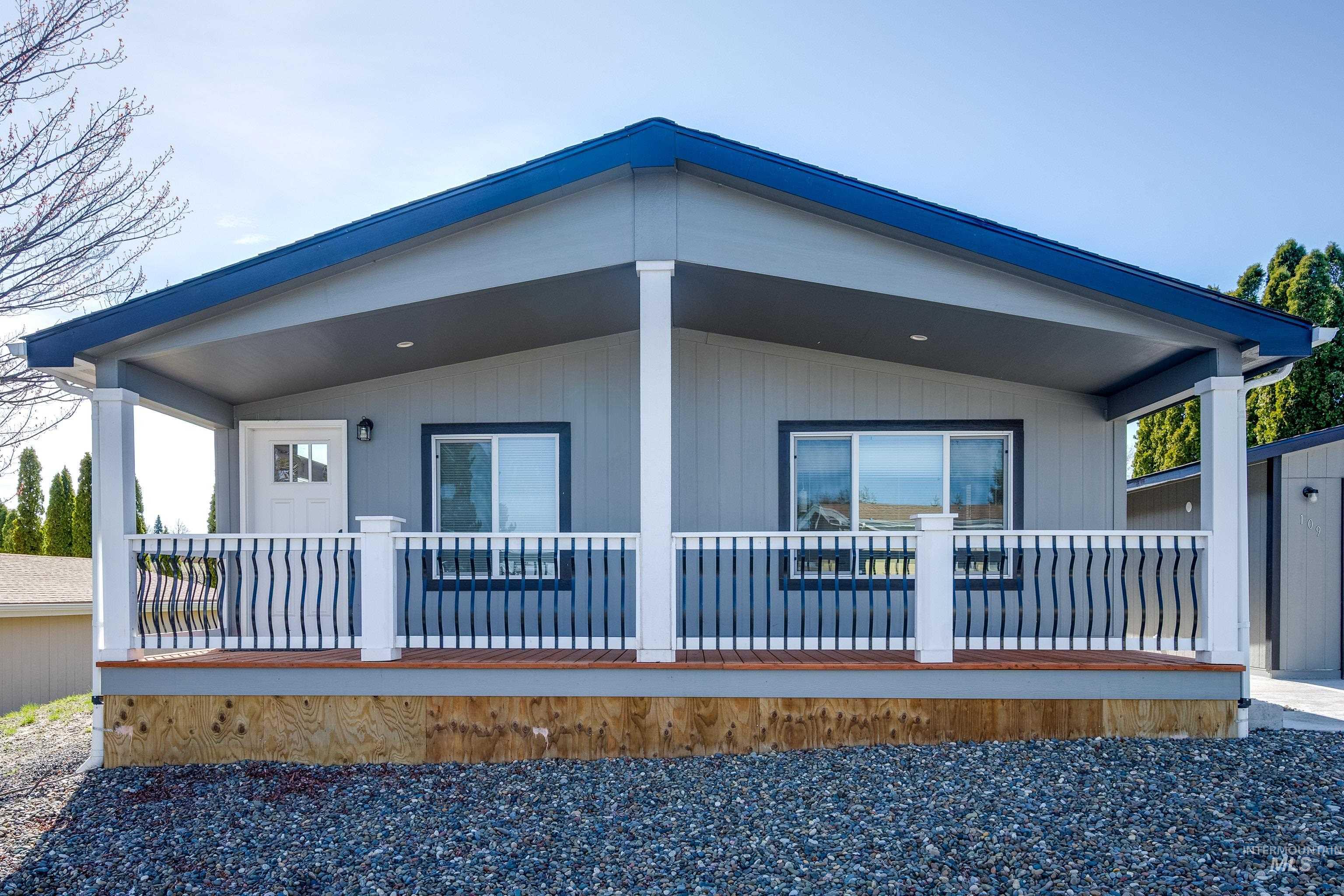 View of home's exterior featuring a porch